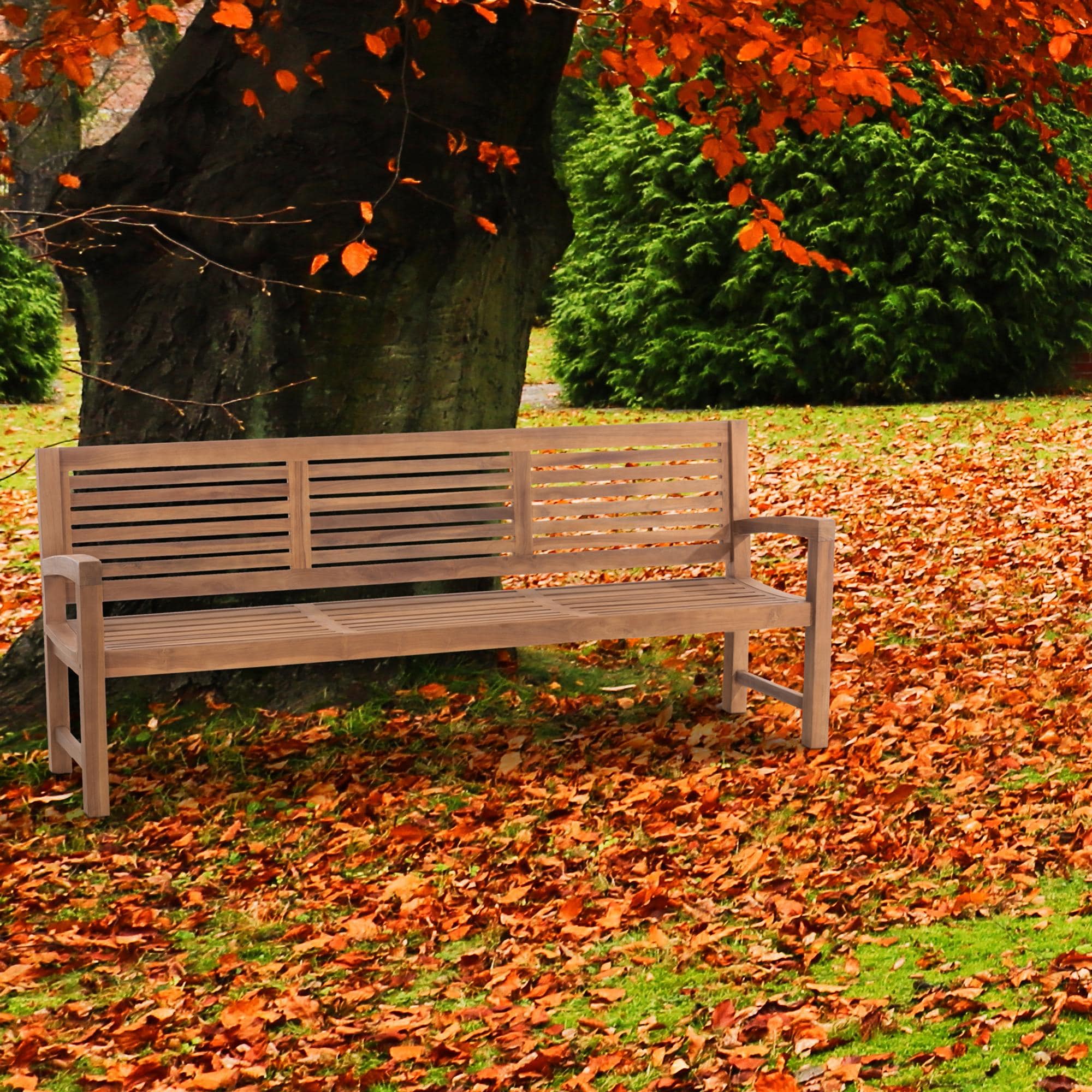 Banc d'extérieur Halden en bois de teck