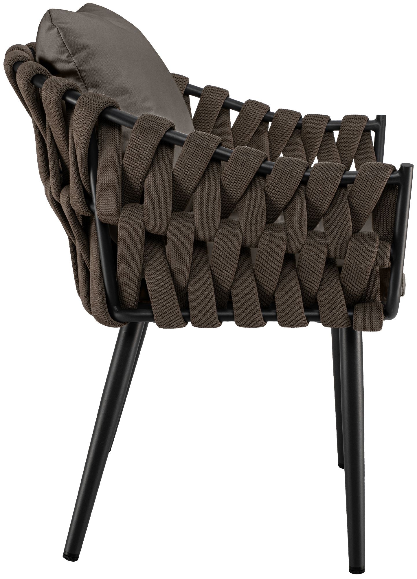 Fauteuil de jardin Naxos taupe avec coussin d'assise