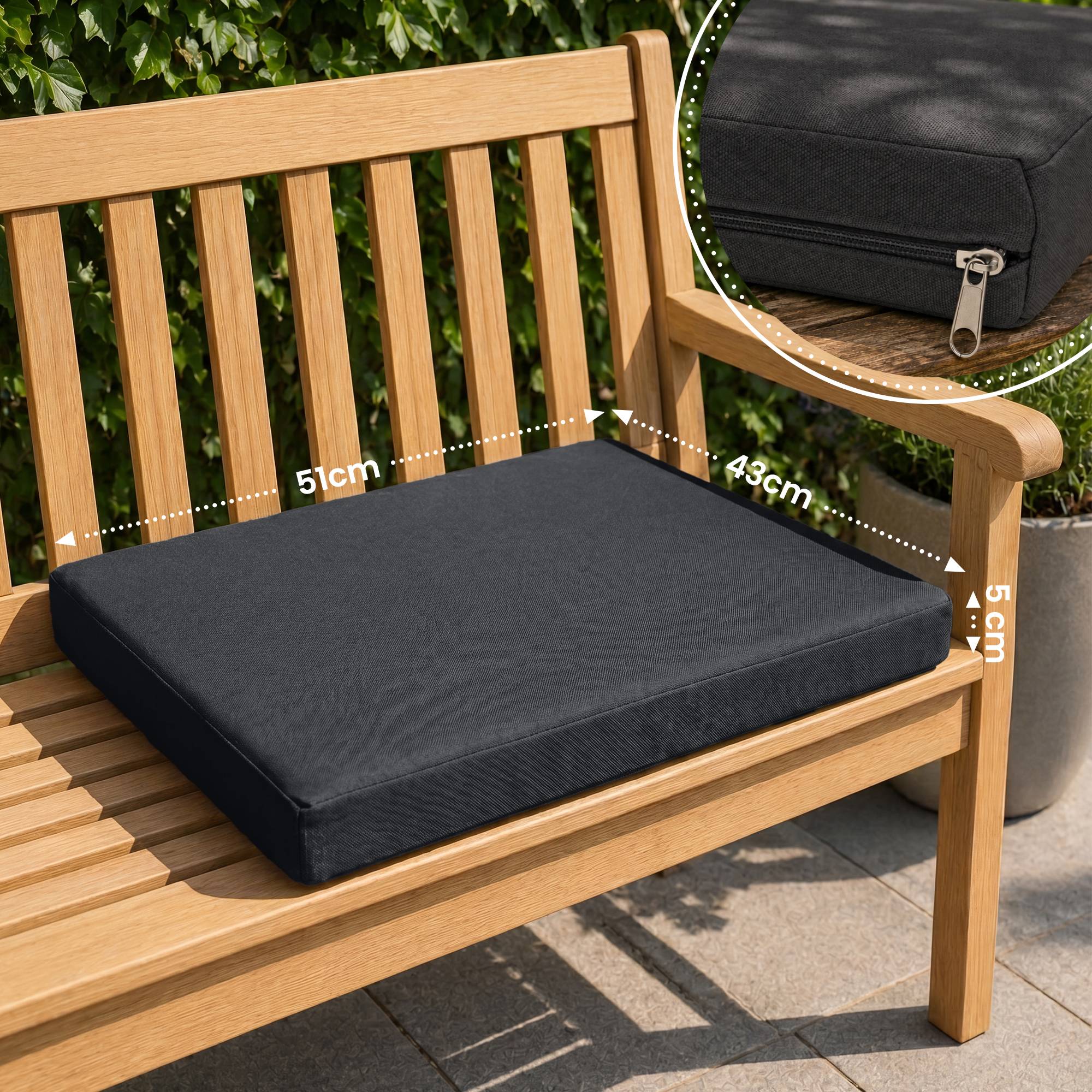Coussin de chaise de jardin Lotta confortable et résistant aux intempéries