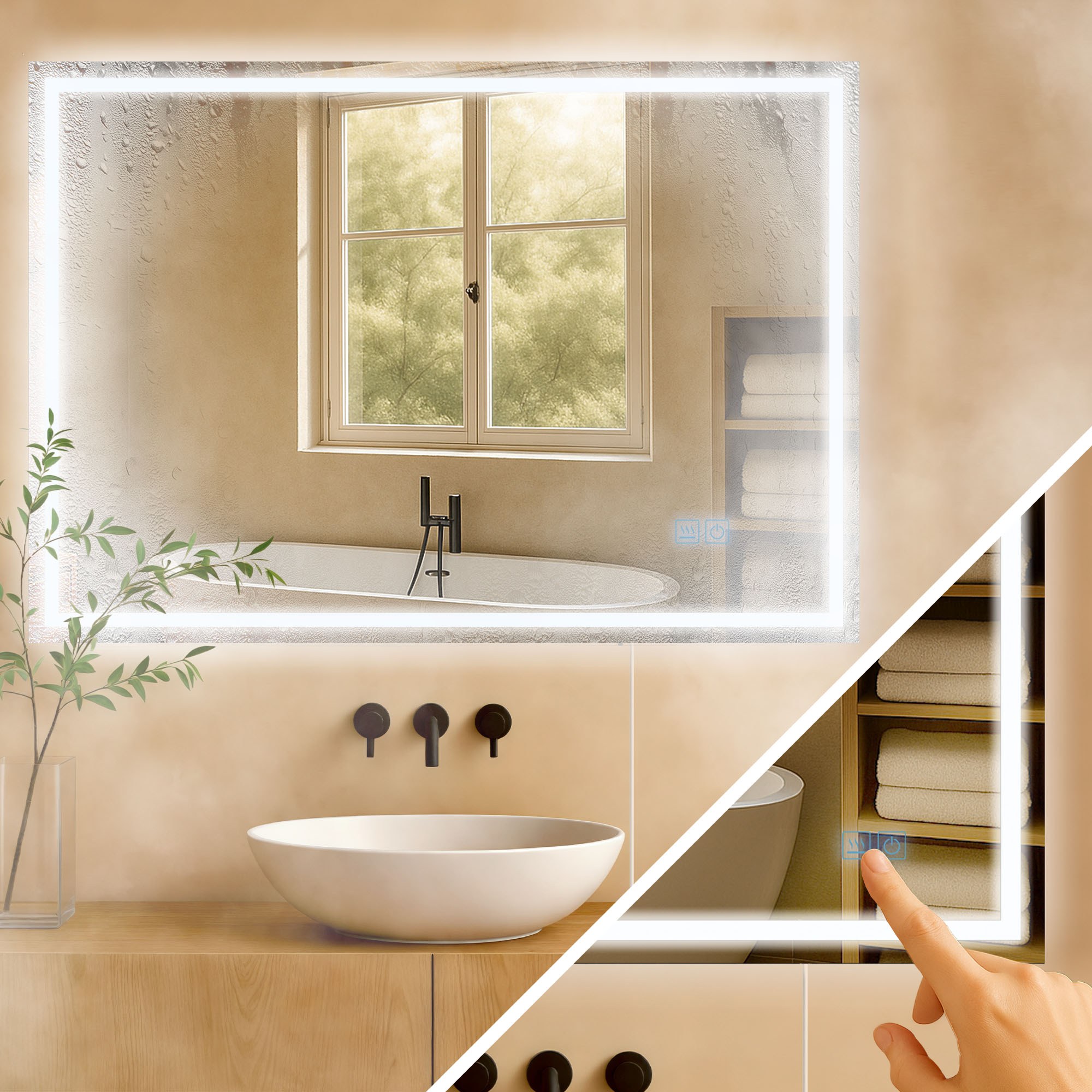 Miroir de salle de bain Jaffrey