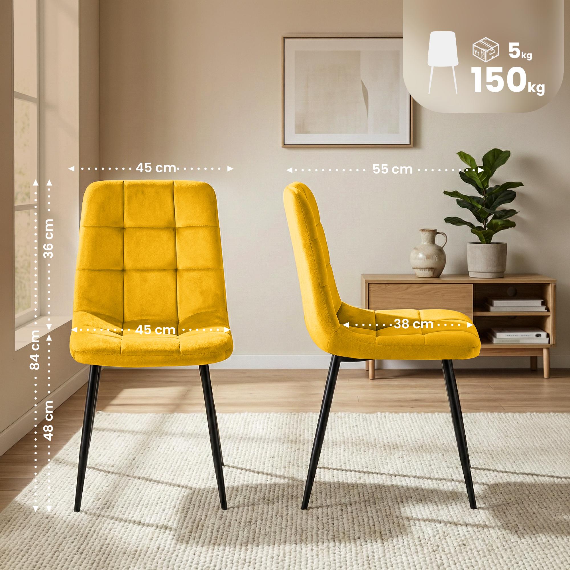 Lot de 4 chaises de salle a manger Antibes
