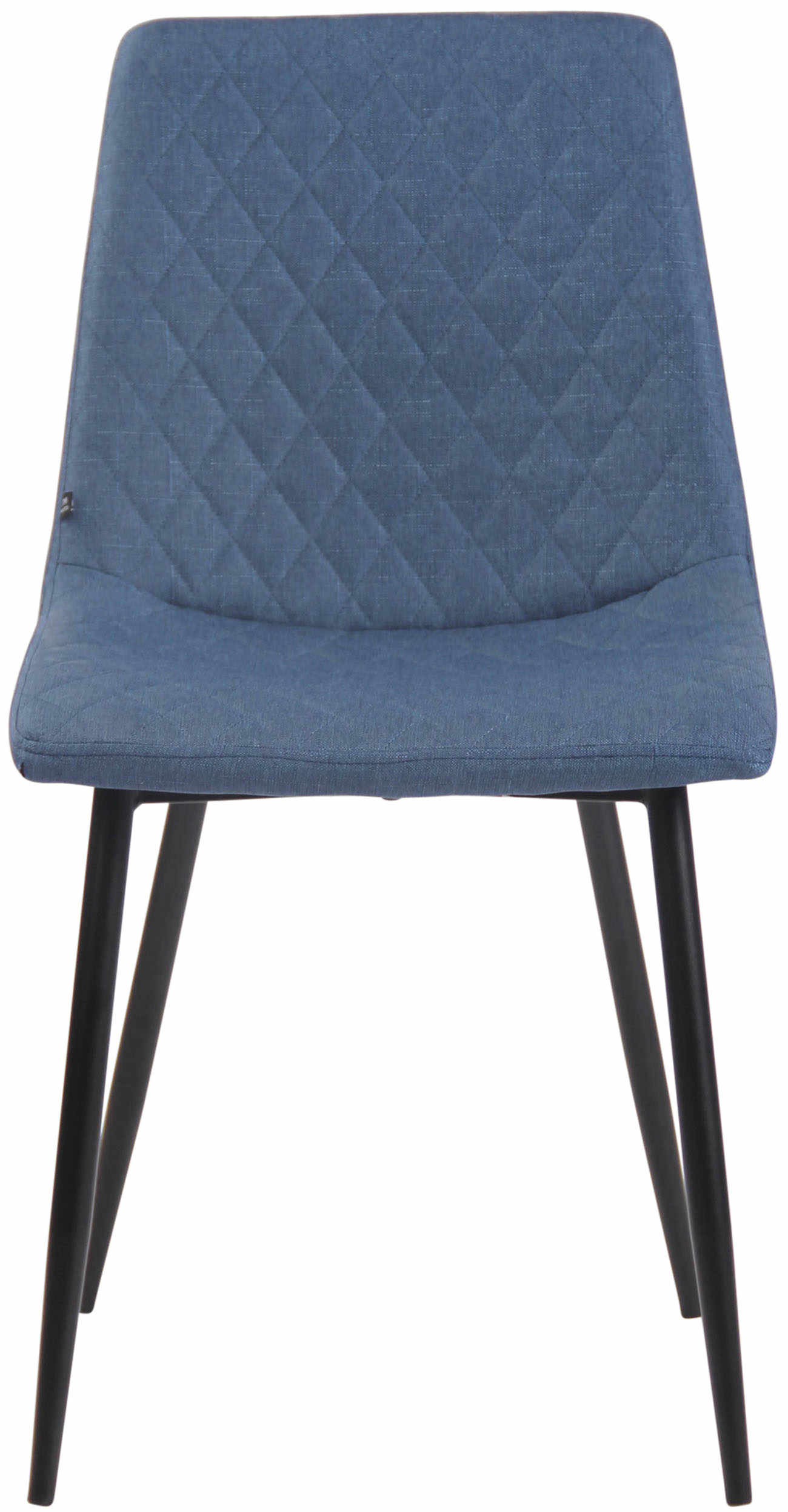 Chaise de salle à manger Telde en tissu avec Piètement en Métal noir mat