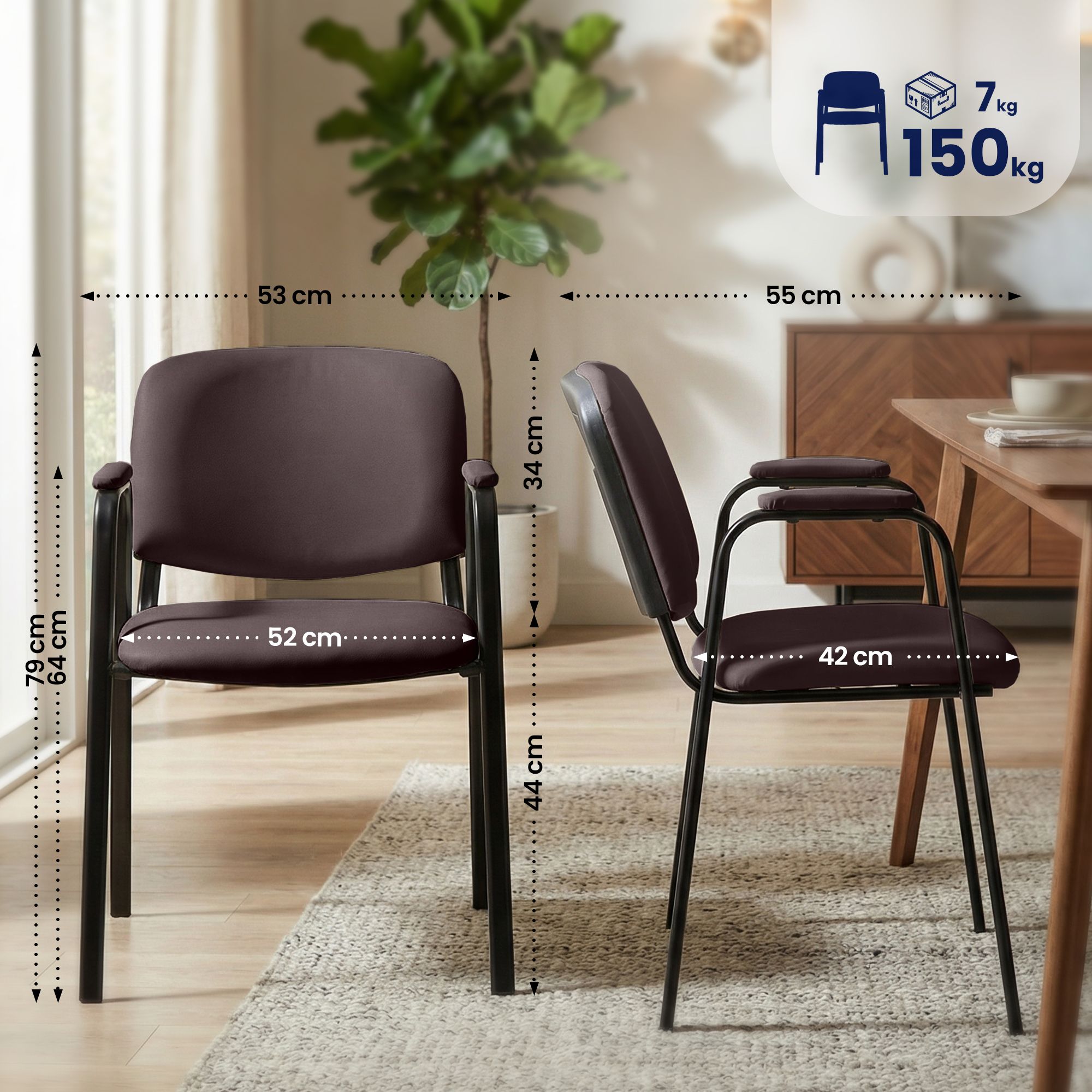 Chaise Empilable Ken Pro en Similicuir