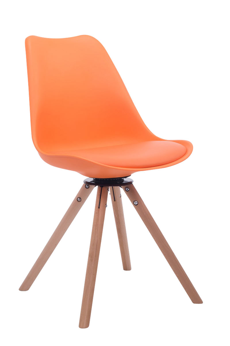 Chaise de salle à manger pivotante Troyes Similicuir pieds en forme ronde