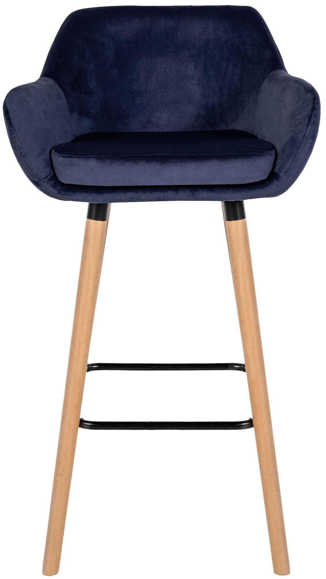 Lot de 2 tabourets de bar Grant en velours