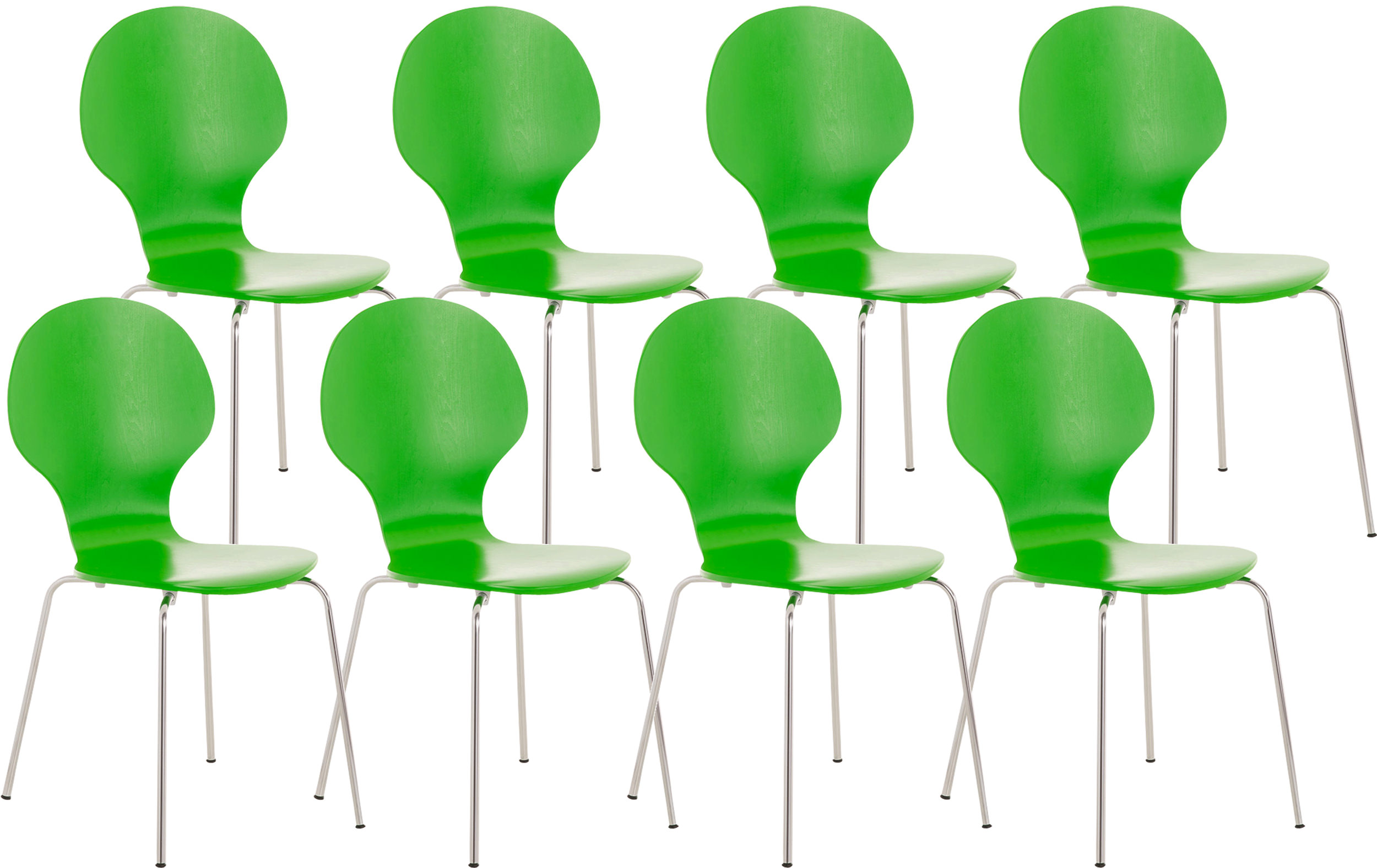 Lot de 8 chaises de visiteur Diego