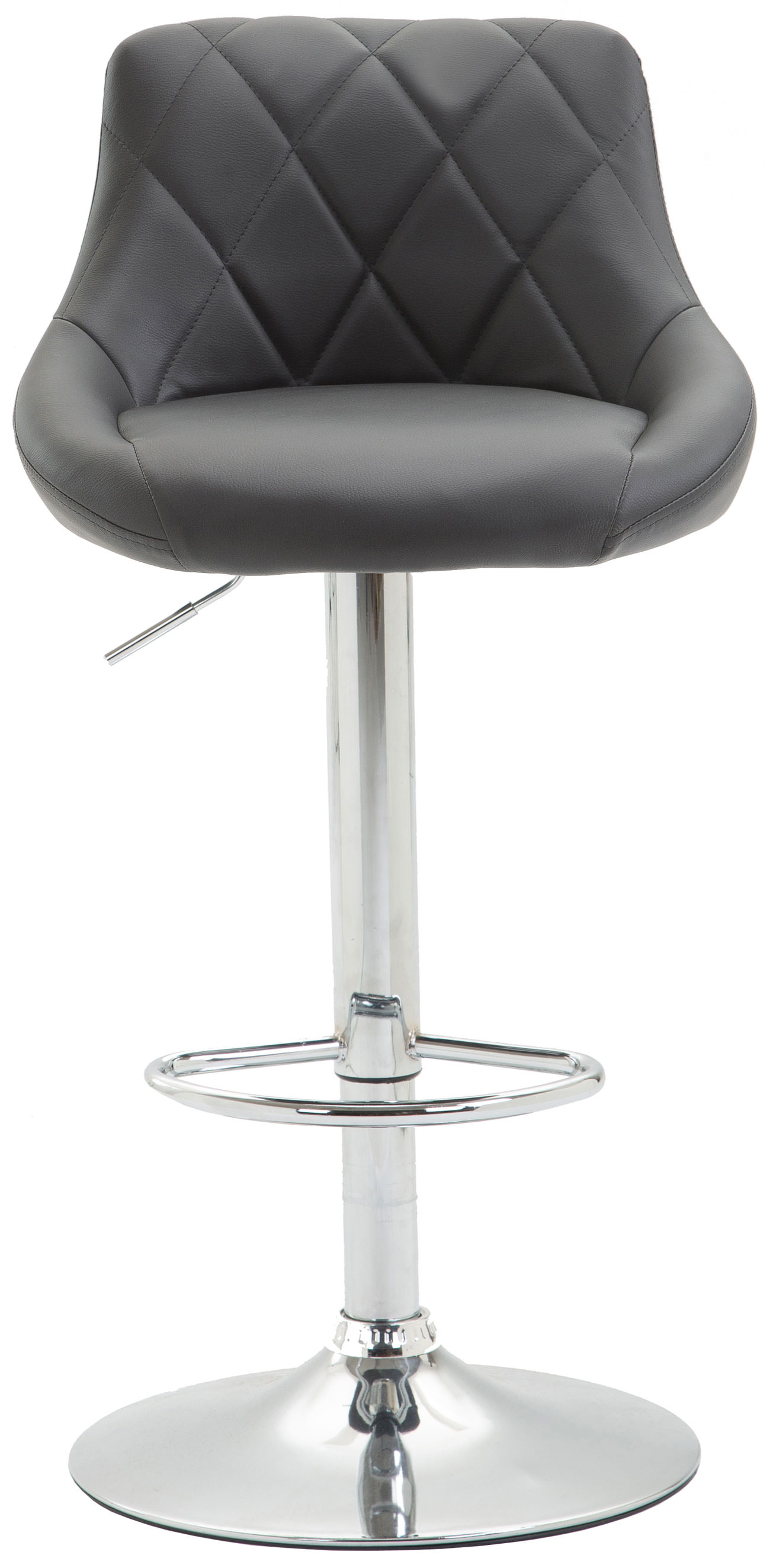Tabouret de bar Lazio en similicuir avec pied en métal