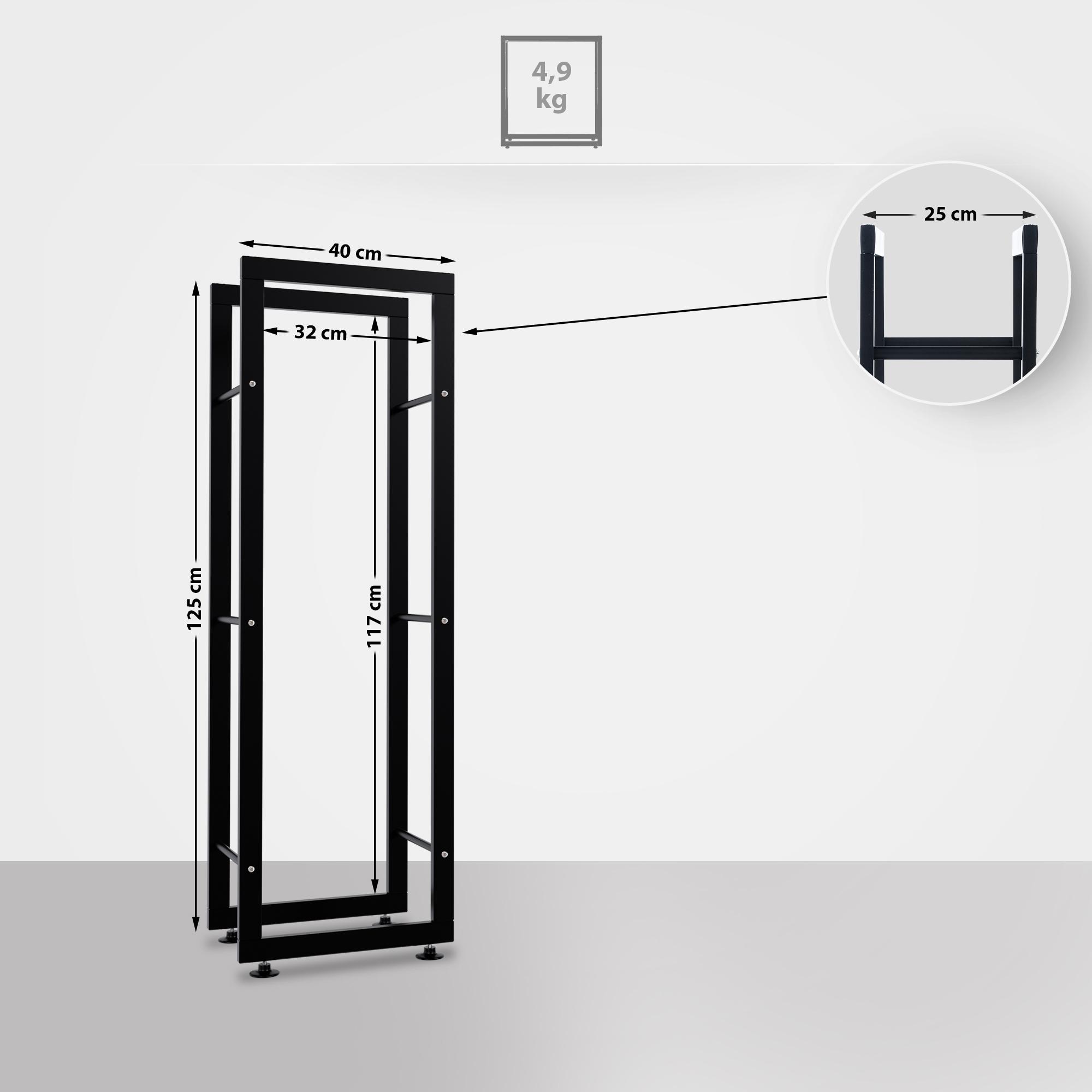 Porte-bûches pour bois de cheminée Keri V2