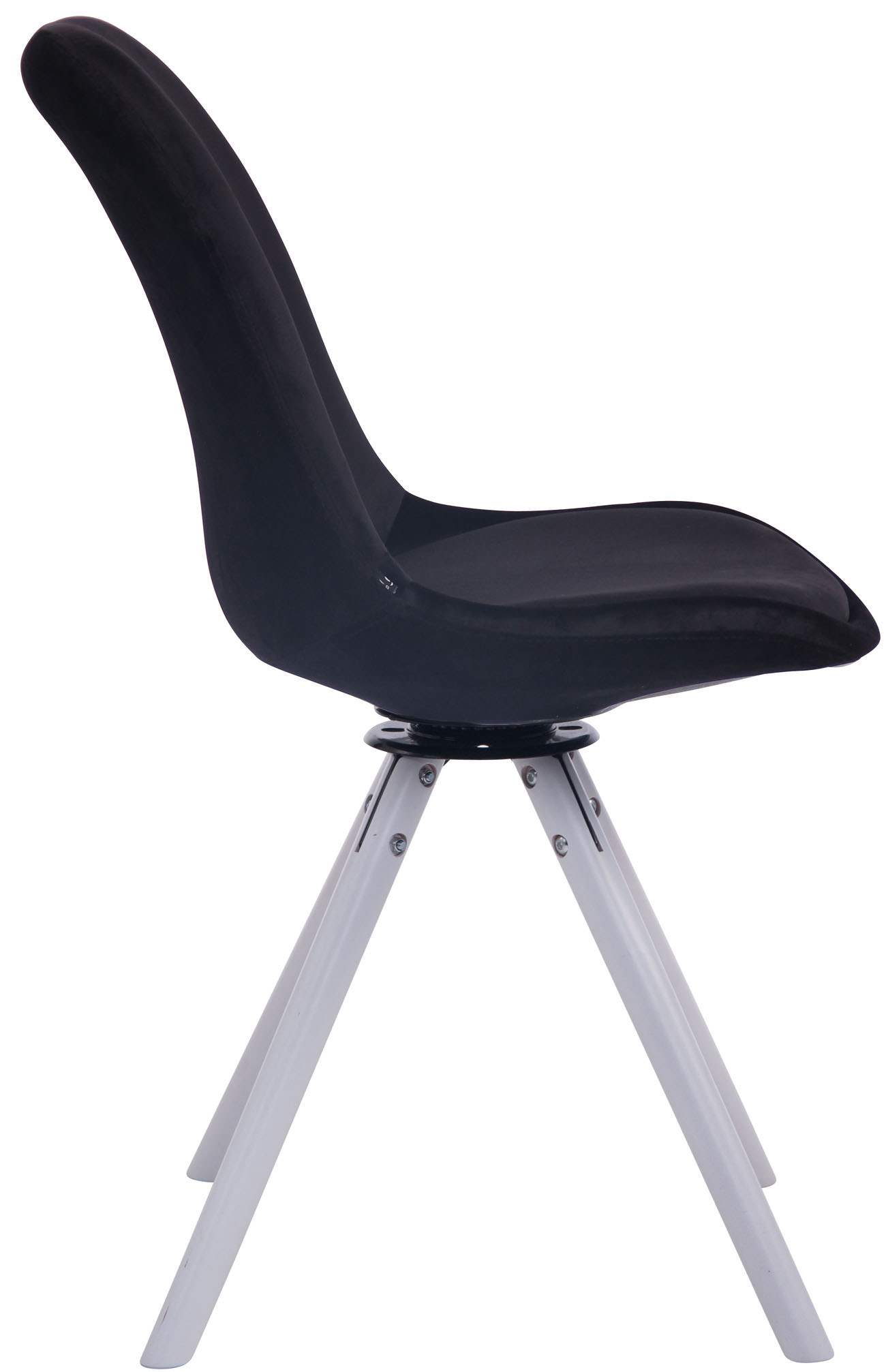 Chaise de salle à manger Troyes Pivotant en velours avec piétement rond