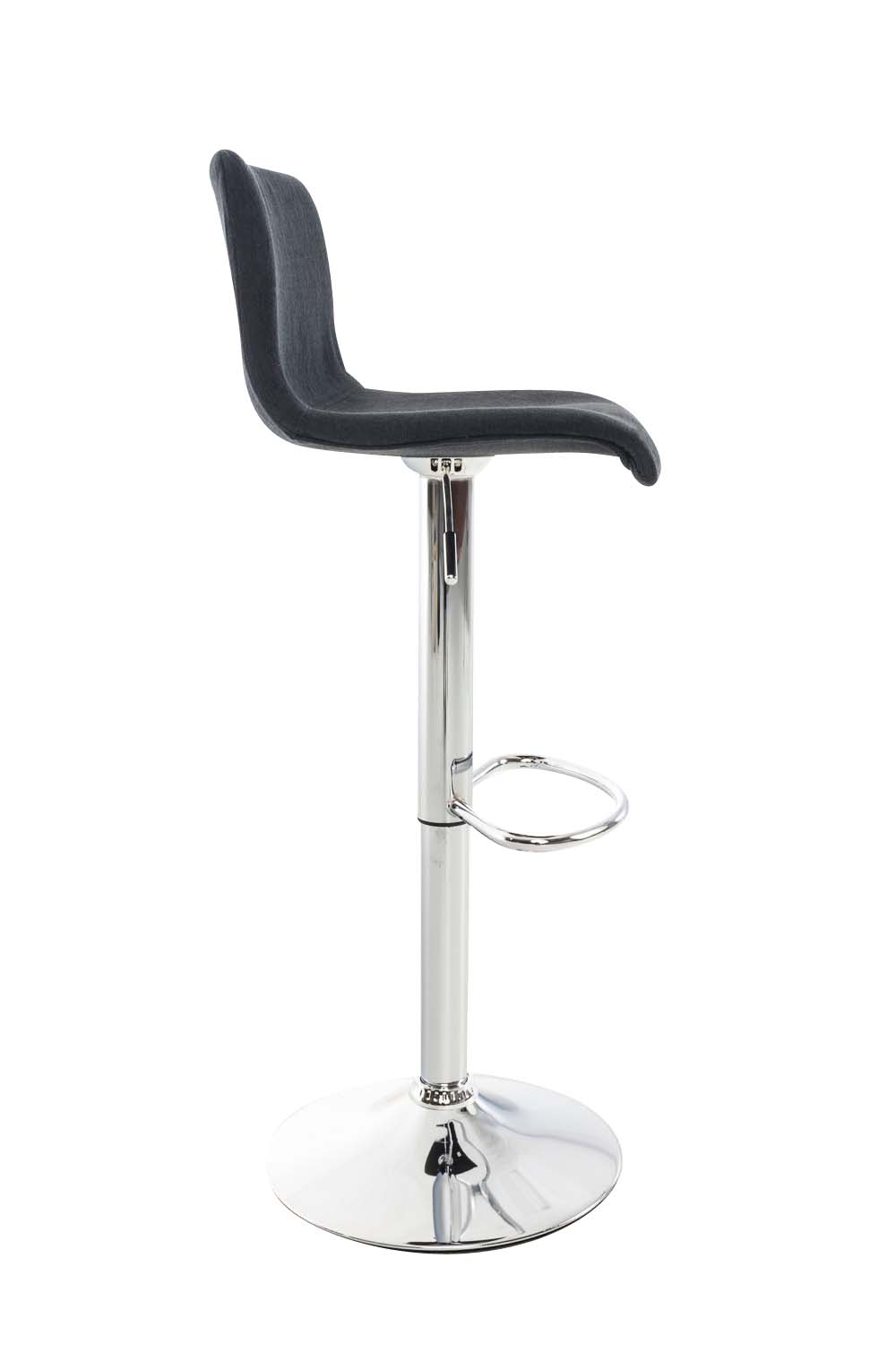 Tabouret de bar Hover Assise en Tissu Piètement Métal chromé
