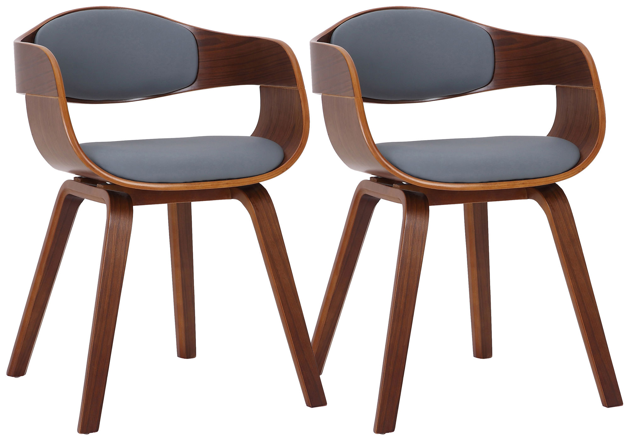 Lot de 2 chaises de salle à manger Kingston en similicuir