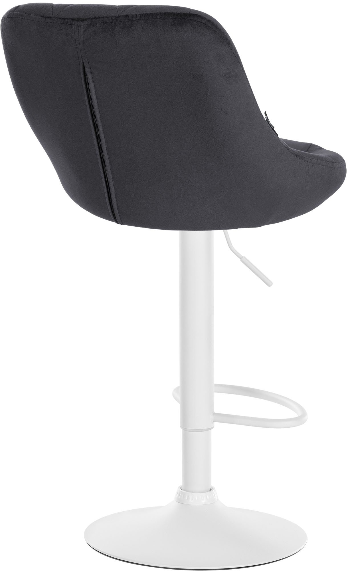 Tabouret de bar Lazio en velours avec pied en métal