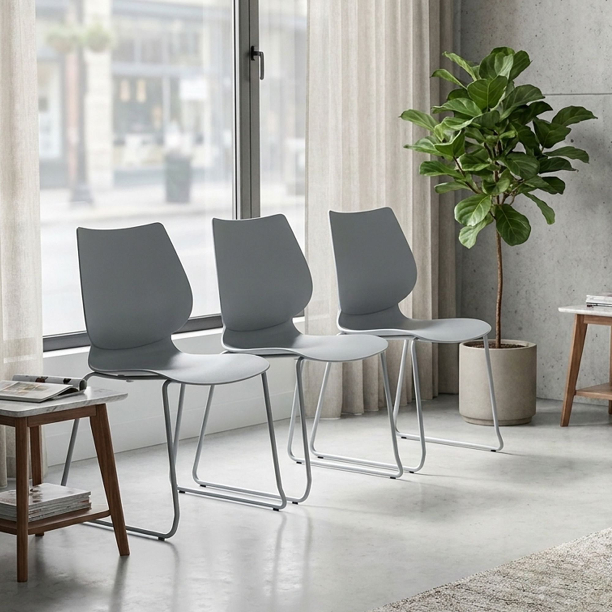 Lot de 2 chaises empilables Houma