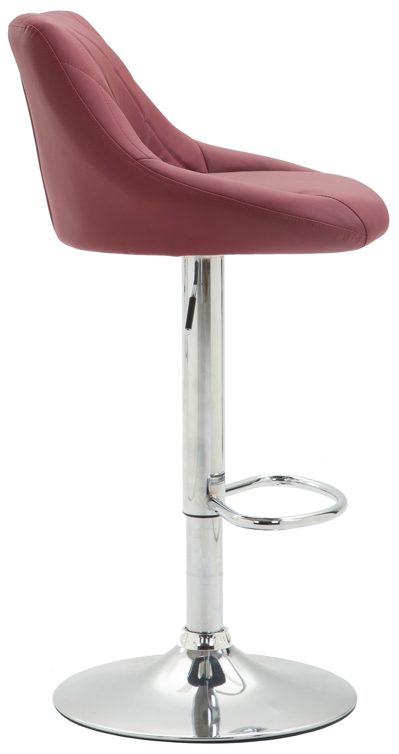Tabouret de bar Lazio en similicuir avec pied en métal