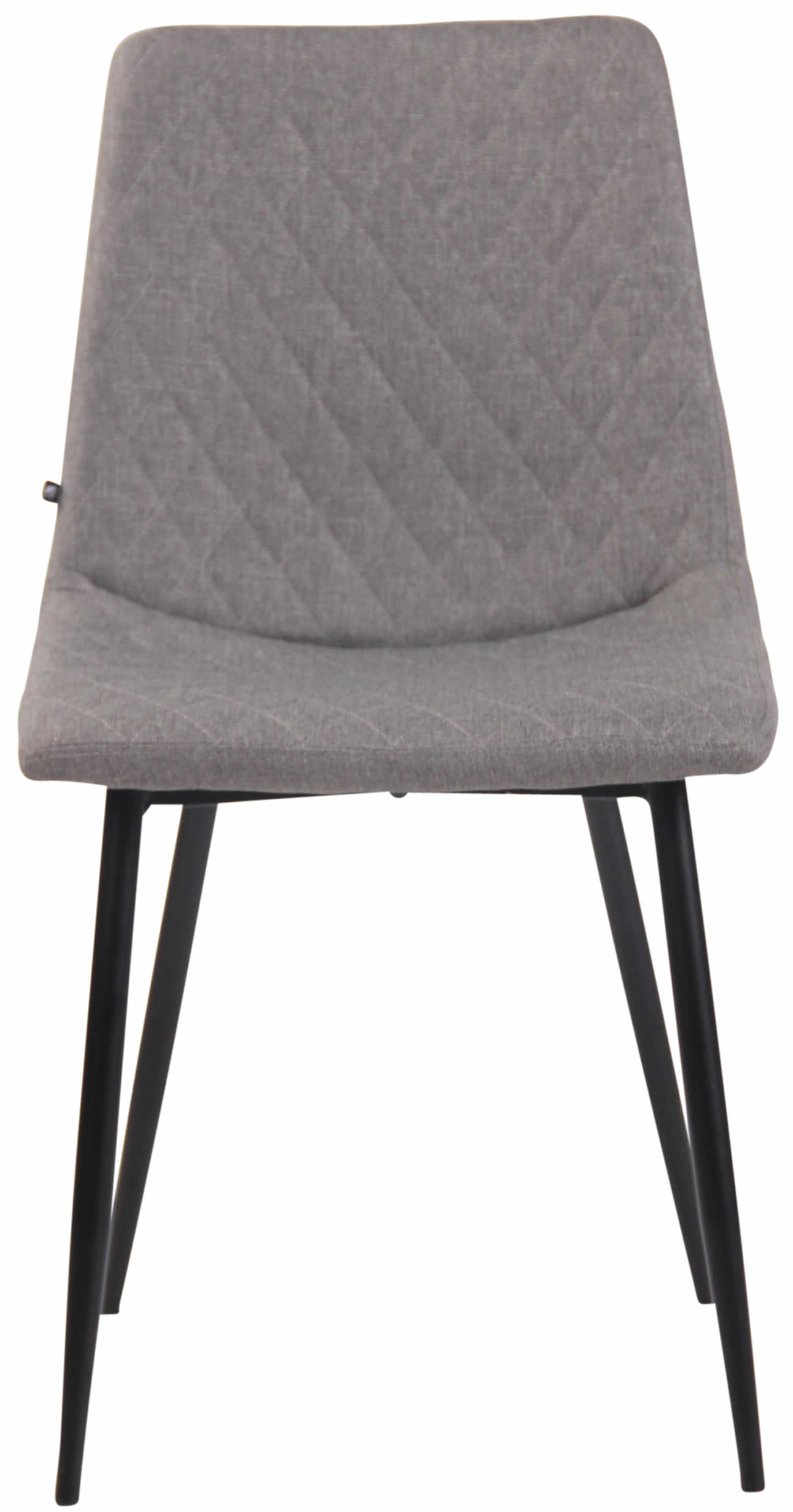 Chaise de salle à manger Telde en tissu avec Piètement en Métal noir mat