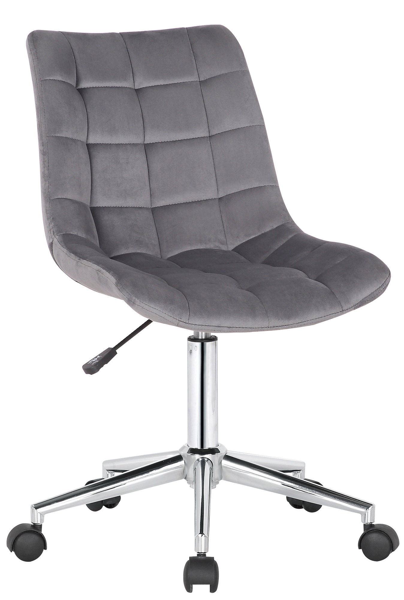 Chaise de bureau pivotant Medford en Velours avec Hauteur ajustable et Roulettes