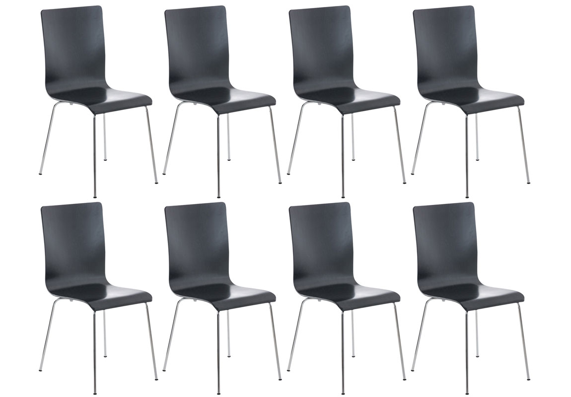 Lot de 8 chaises en bois Pepe