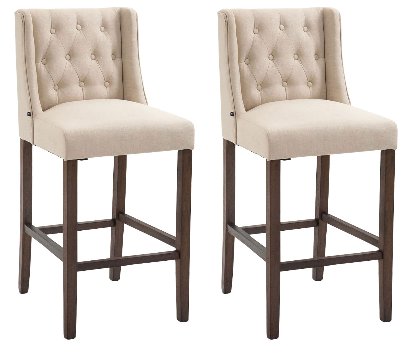 Lot de 2 Tabourets de bar Cassandra Tissu