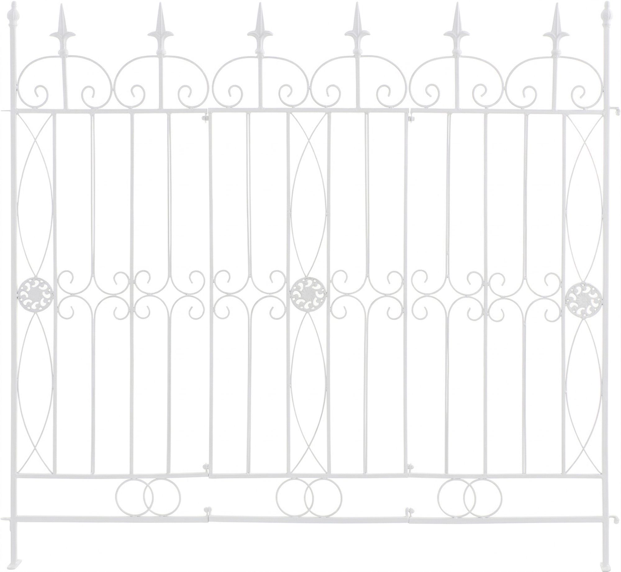 Lot de 4 barrières de jardin Mangold robuste pratique et facile à installer pour délimiter et protéger vos espaces extérieurs