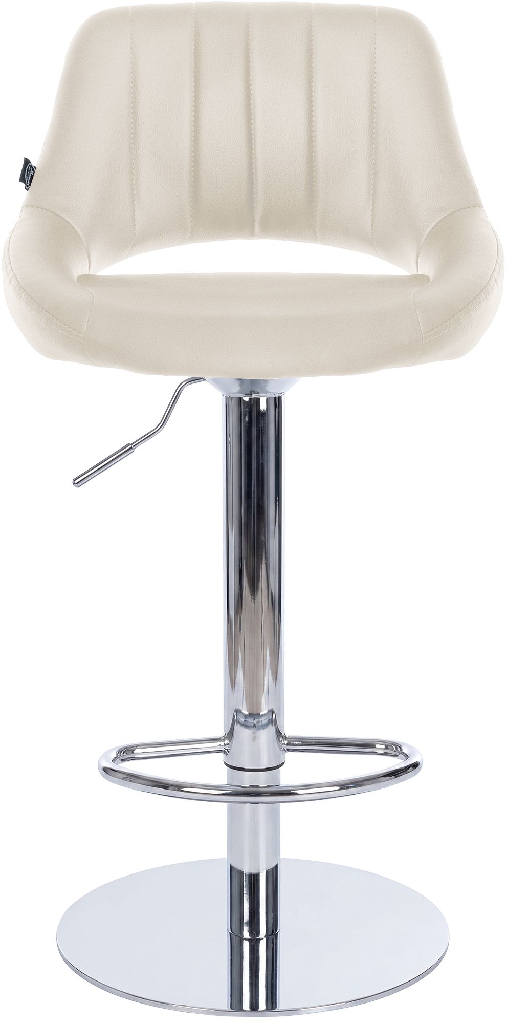 Lot de 2 tabourets de bar Milet chromés avec socles extra lourds