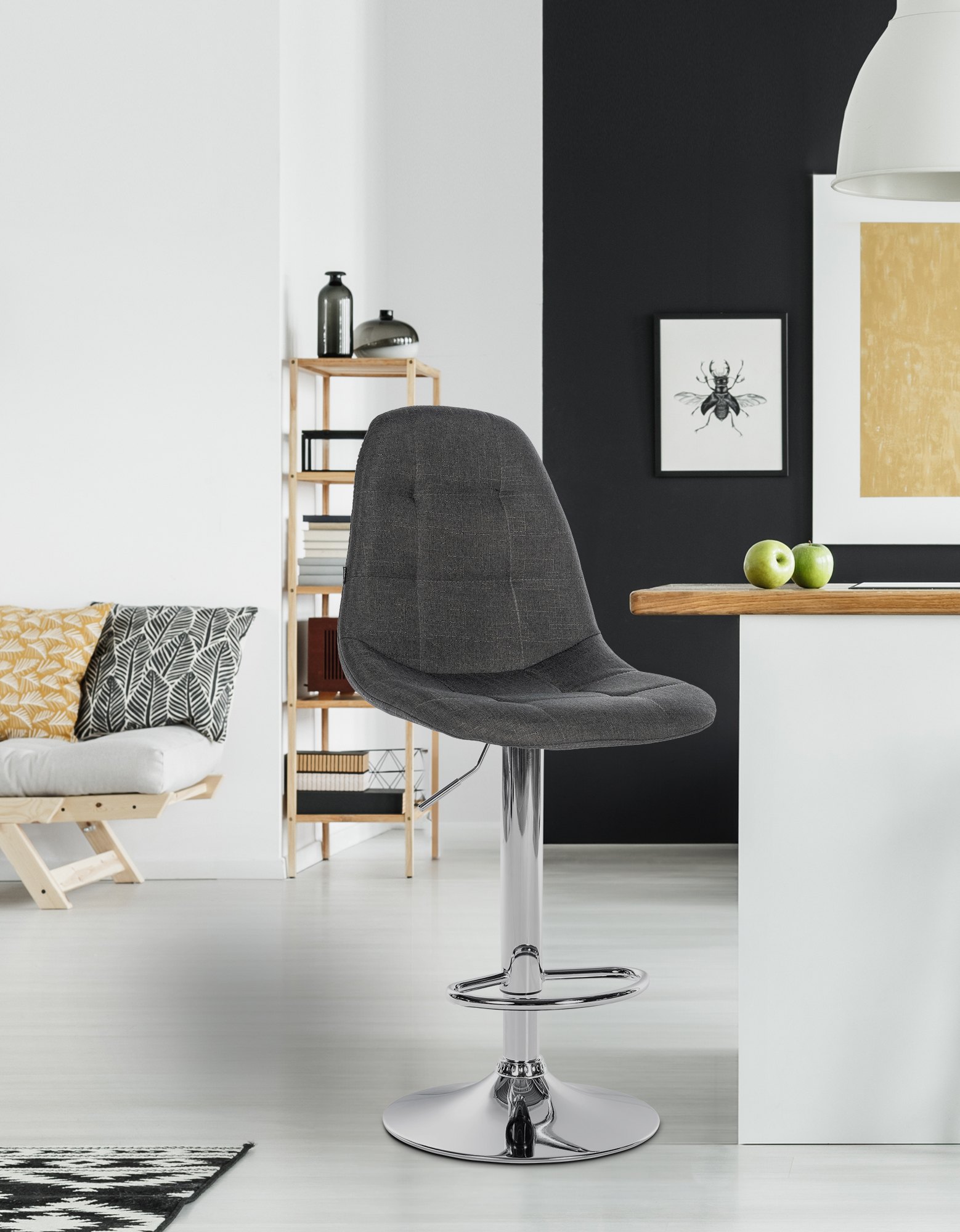 Tabouret de bar Elmore Tissu
