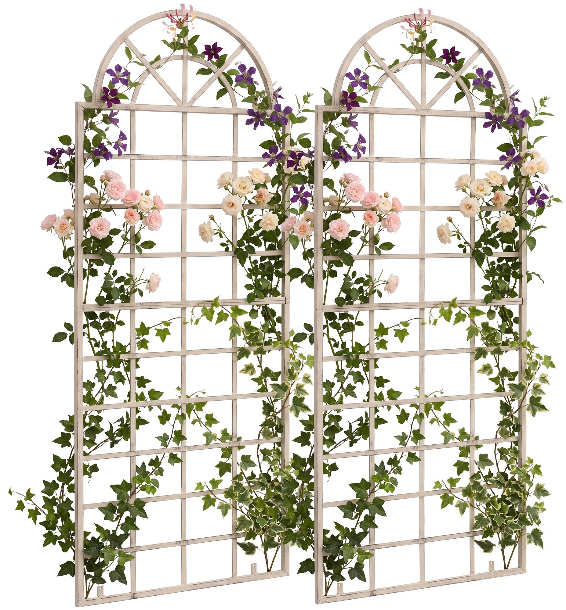 Lot de 2 treillis muraux Viva avec fixation murale