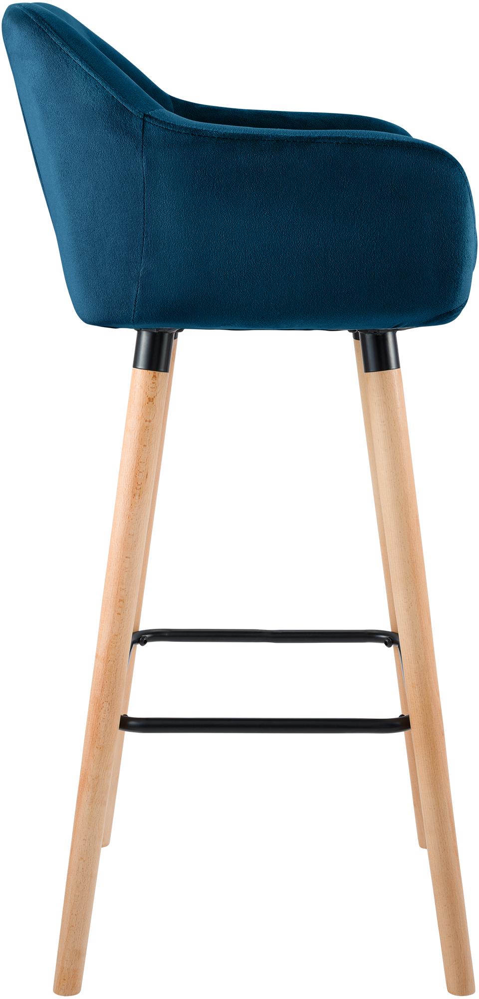 Lot de 2 tabourets de bar Grant en velours