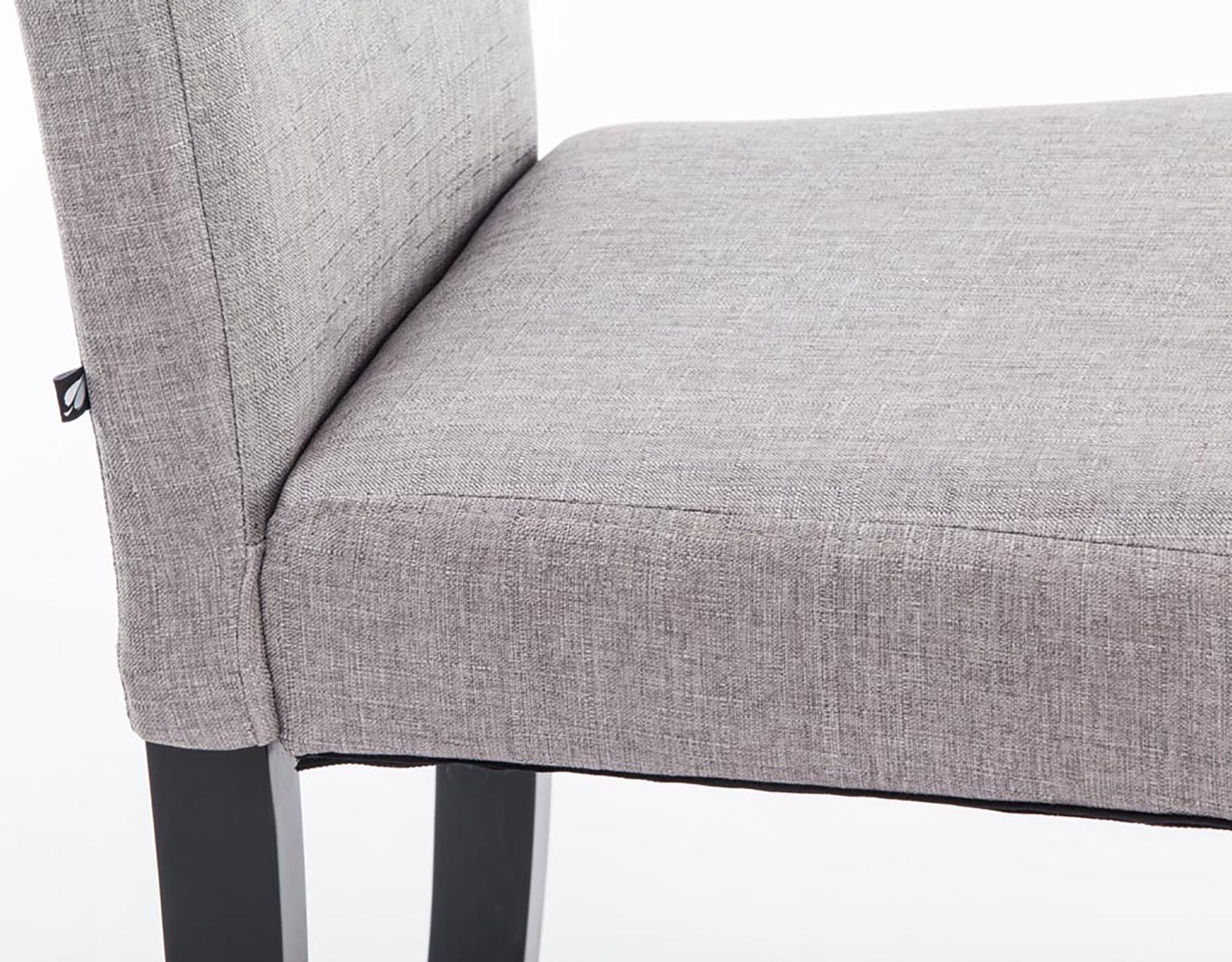 Lot de 4 Chaises de salle à manger Ina Tissu avec pieds en Bois
