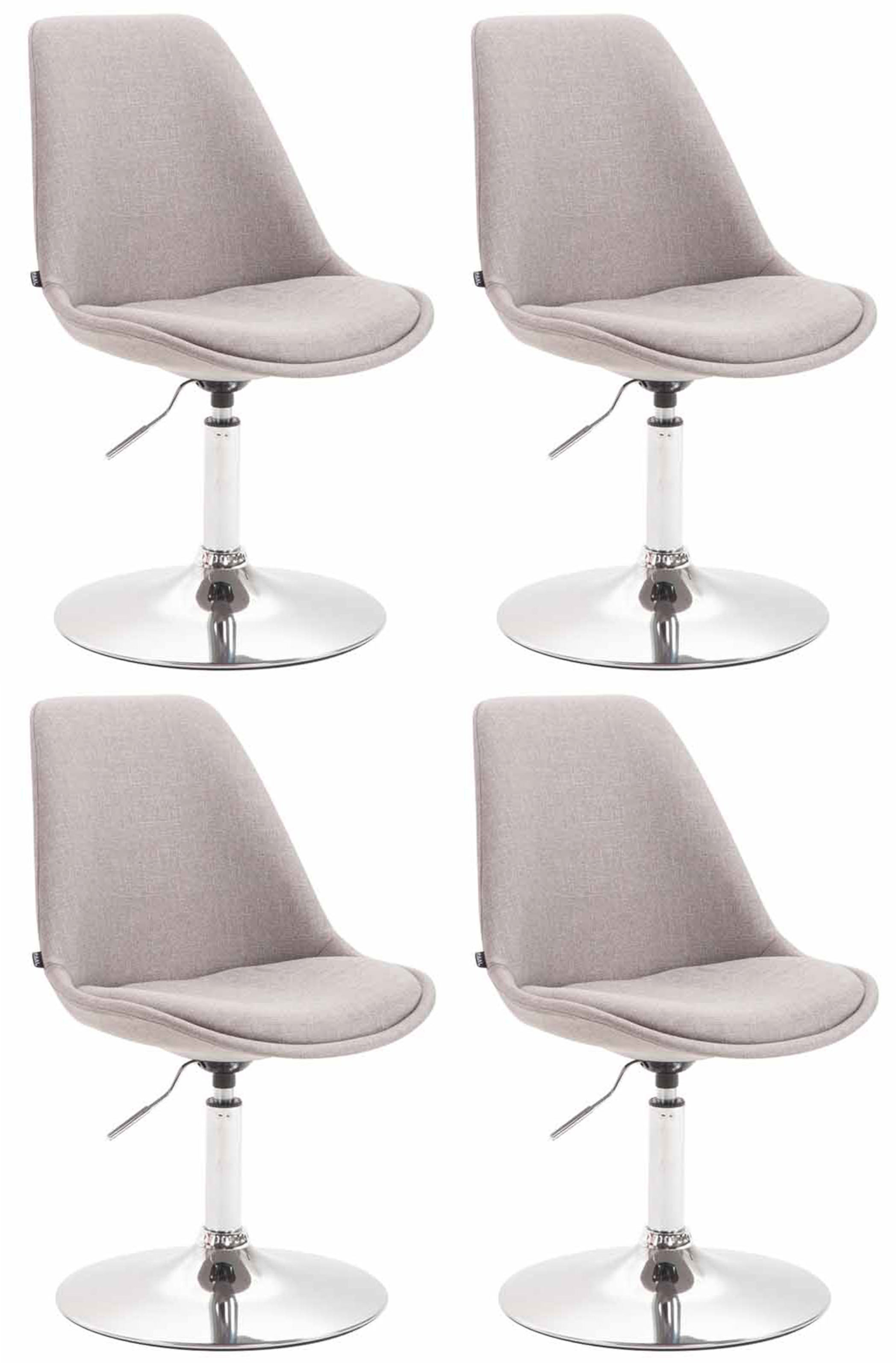 Lot de 4 Chaises de salle à manger Maverick tissu avec pied trompette