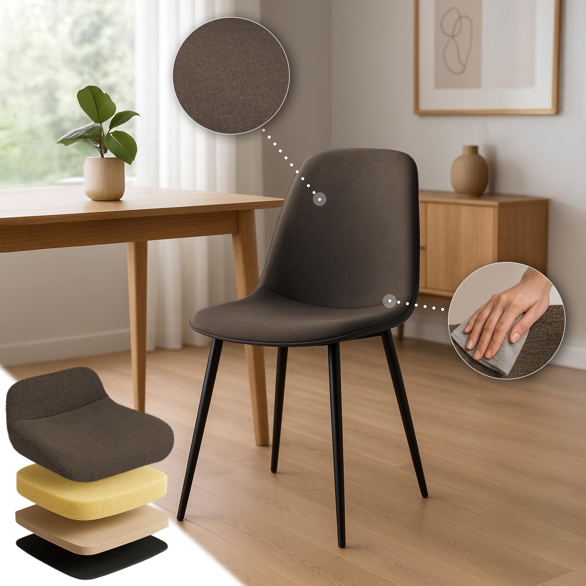 Lot de 2 chaises de salle à manger Maryam