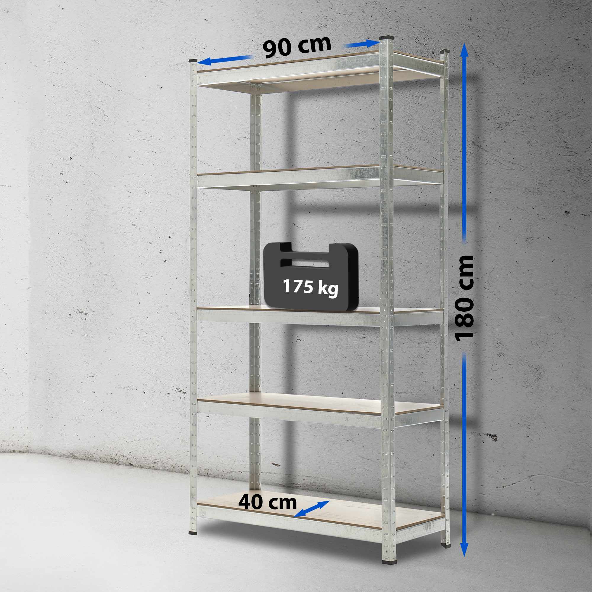 Etagère de Rangement avec capacité de charge de 875 kg