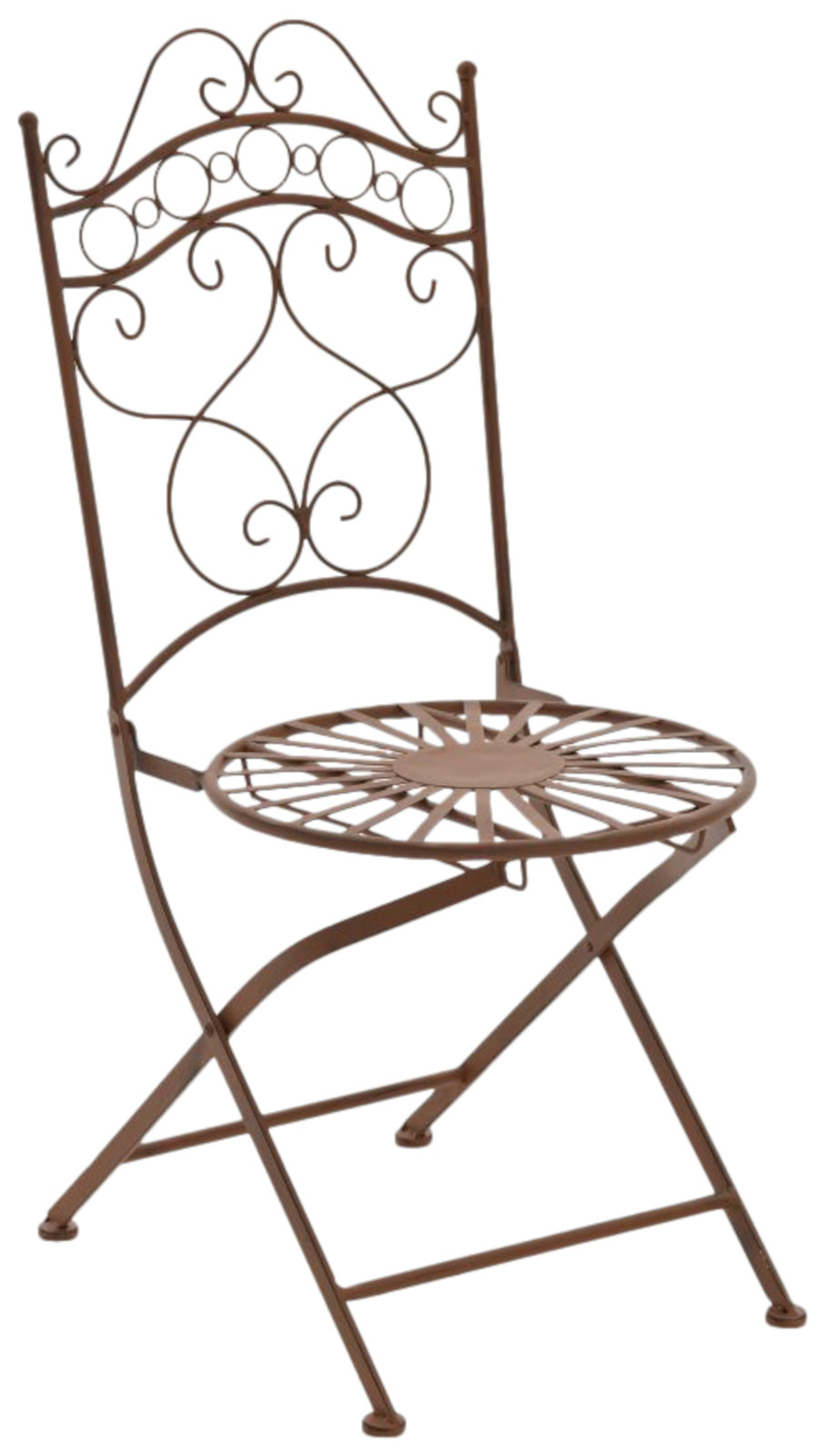 Lot de 2 Chaises de jardin pliables Indra en fer forgé