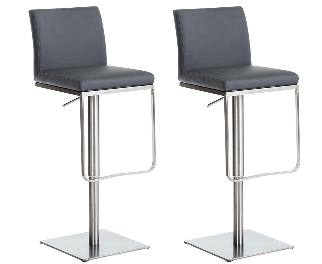 Lot de 2 tabourets de bar Panama recouverts de similicuir