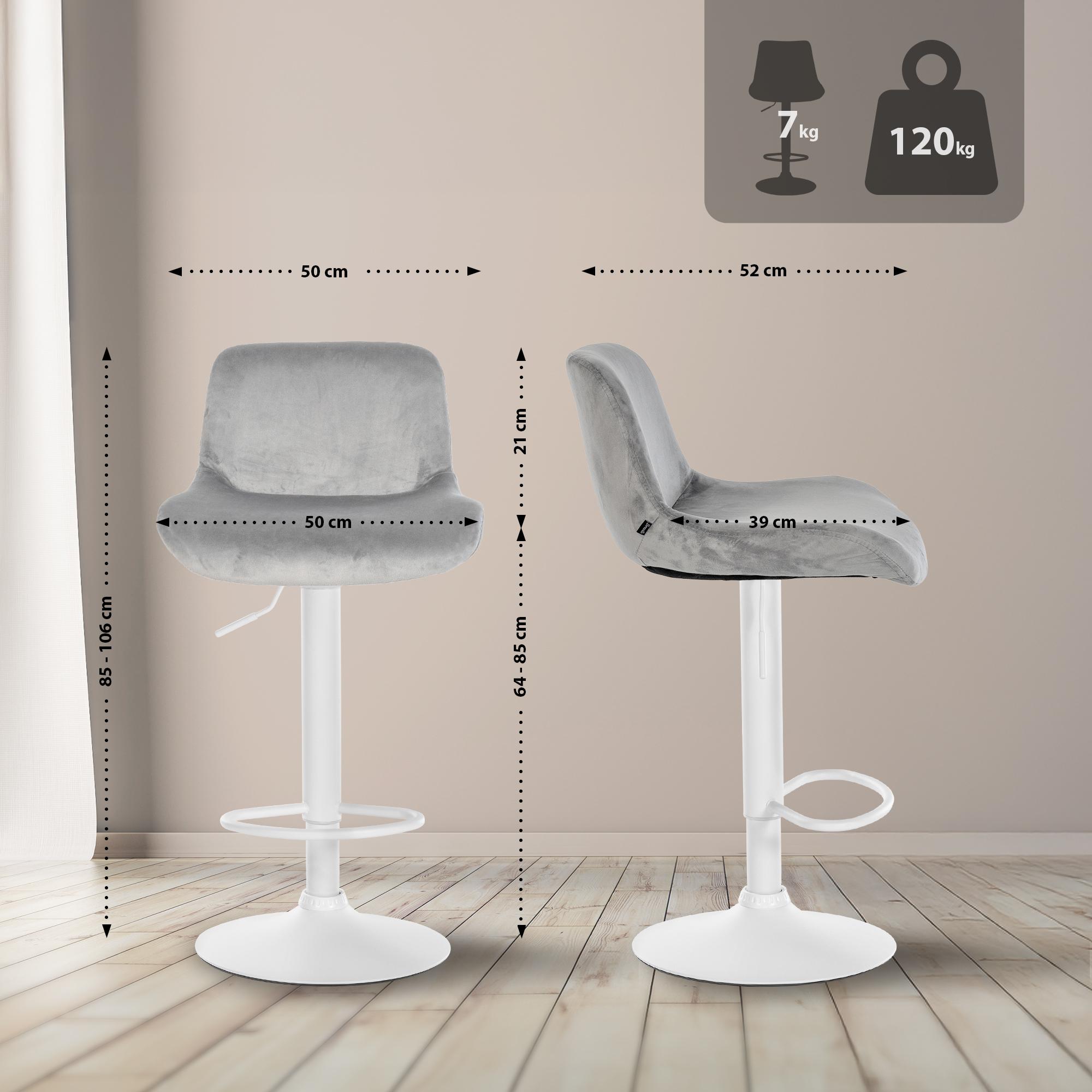 Tabouret de bar Solon blanc