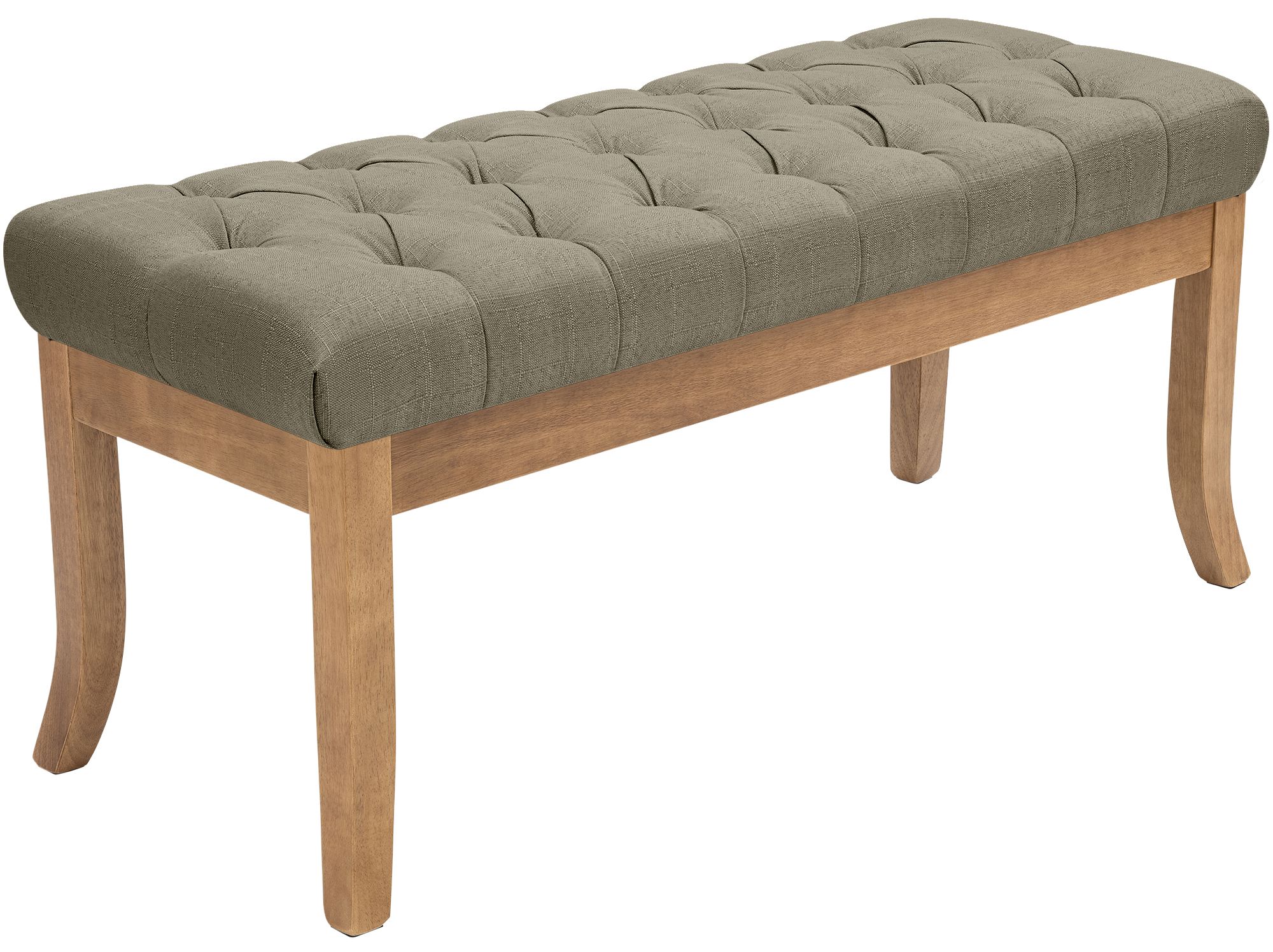 Banquette Ramses en tissu avec piètement en bois clair
