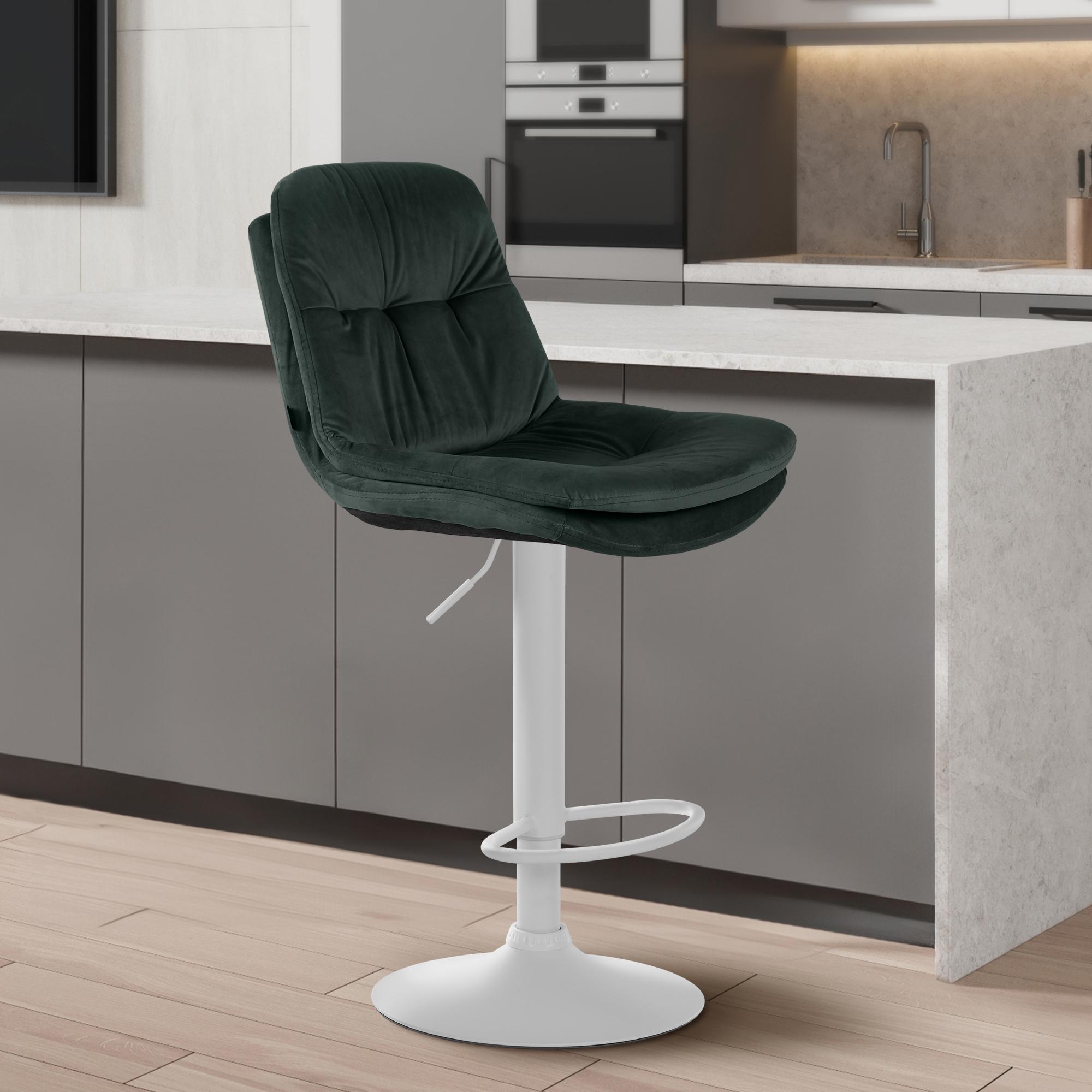 Tabouret de bar Laurel velours