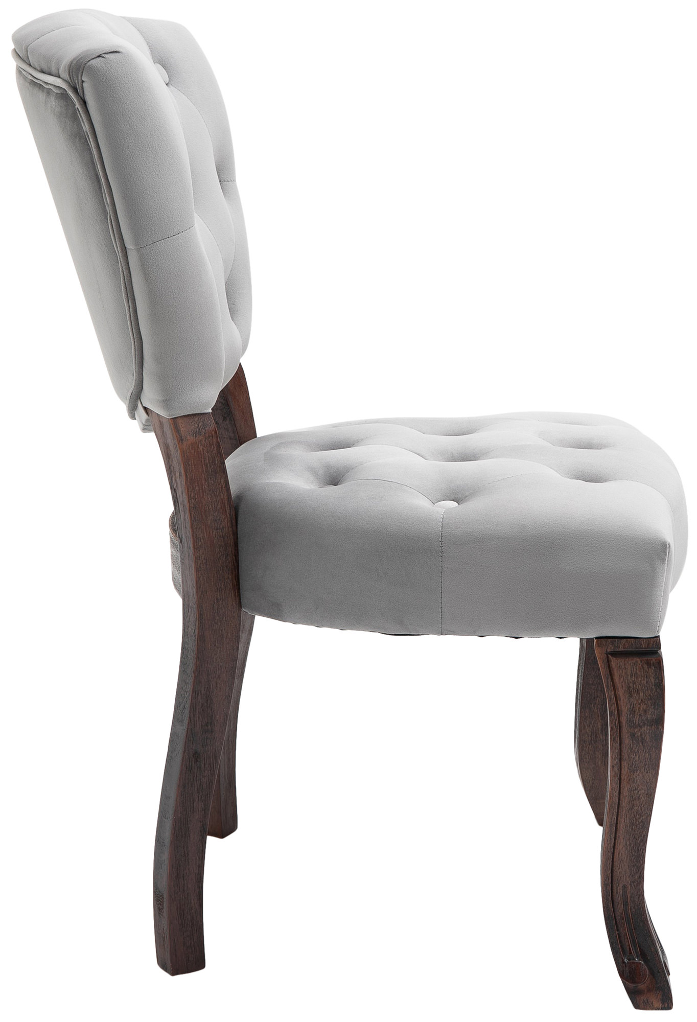 Chaise de salle à manger Elysa en Velours Piètement en bois de caoutchouc