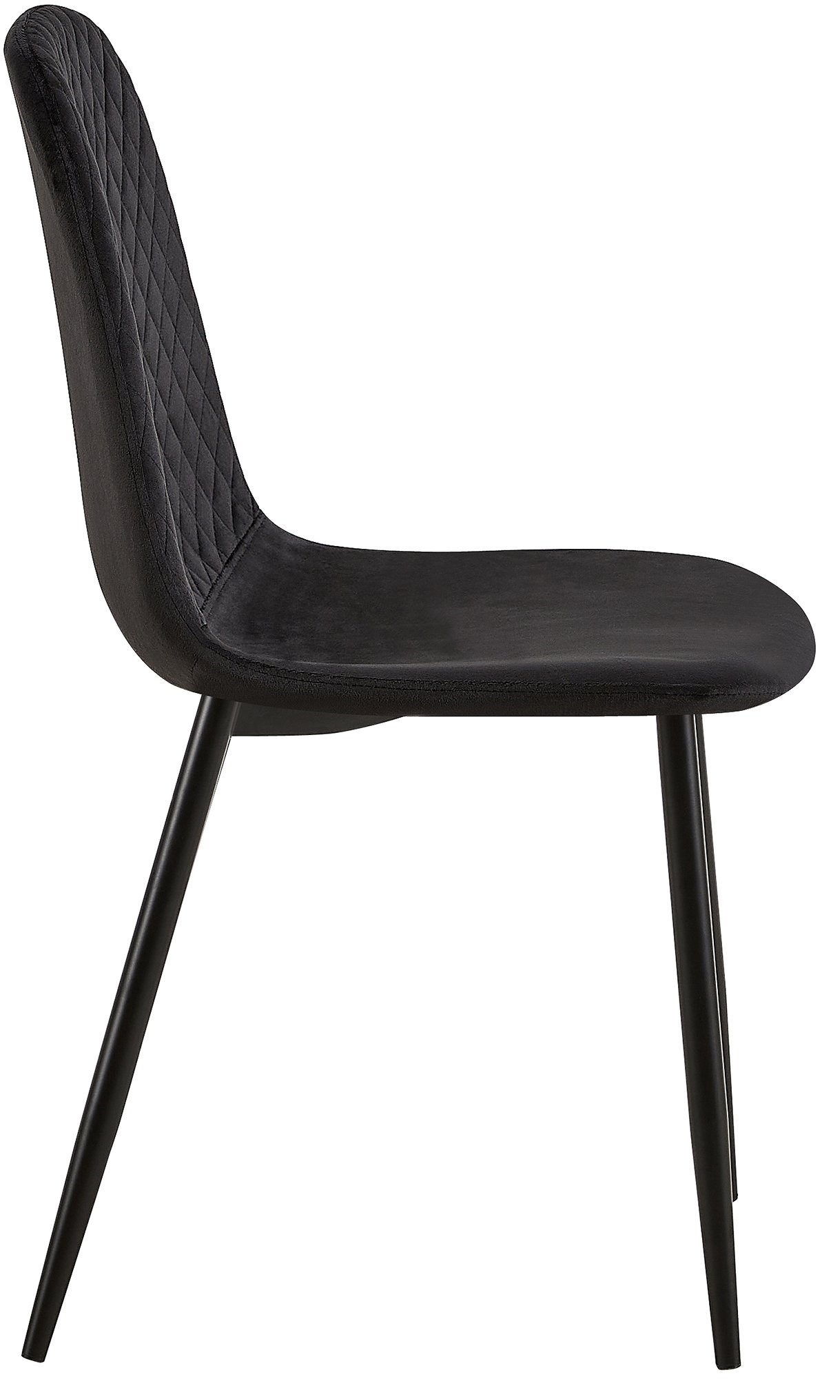 Lot de 4 Chaises de salle à manger Giverny avec Piètement en métal noir