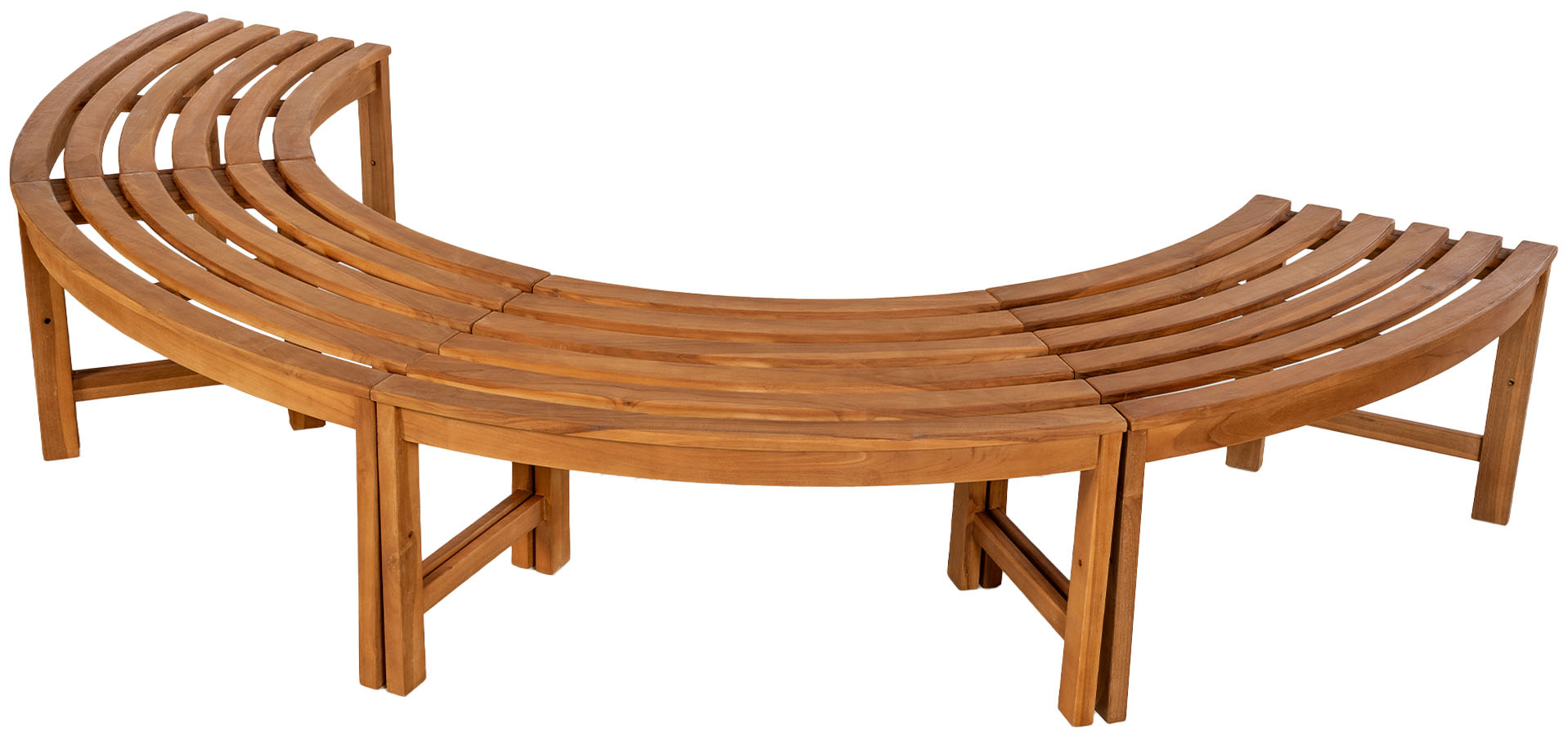 Banc d'arbre Male semi-circulaire sans dossier 250 cm
