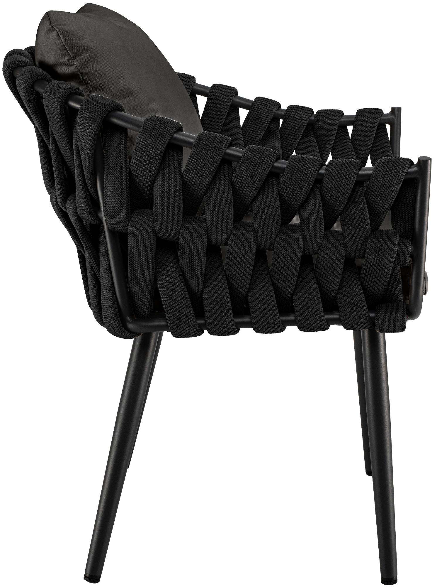 Fauteuil de jardin Naxos anthracite avec coussin d assise