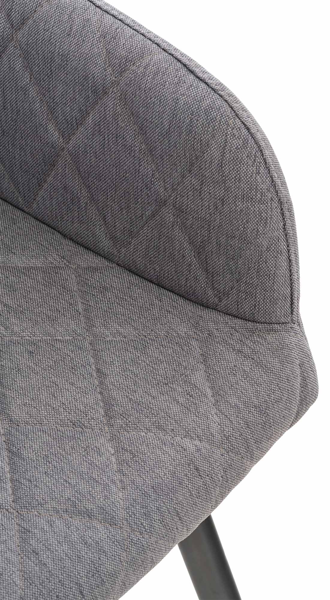 Lot de 2 chaises de salle à manger Shila avec Piètement en Métal noir