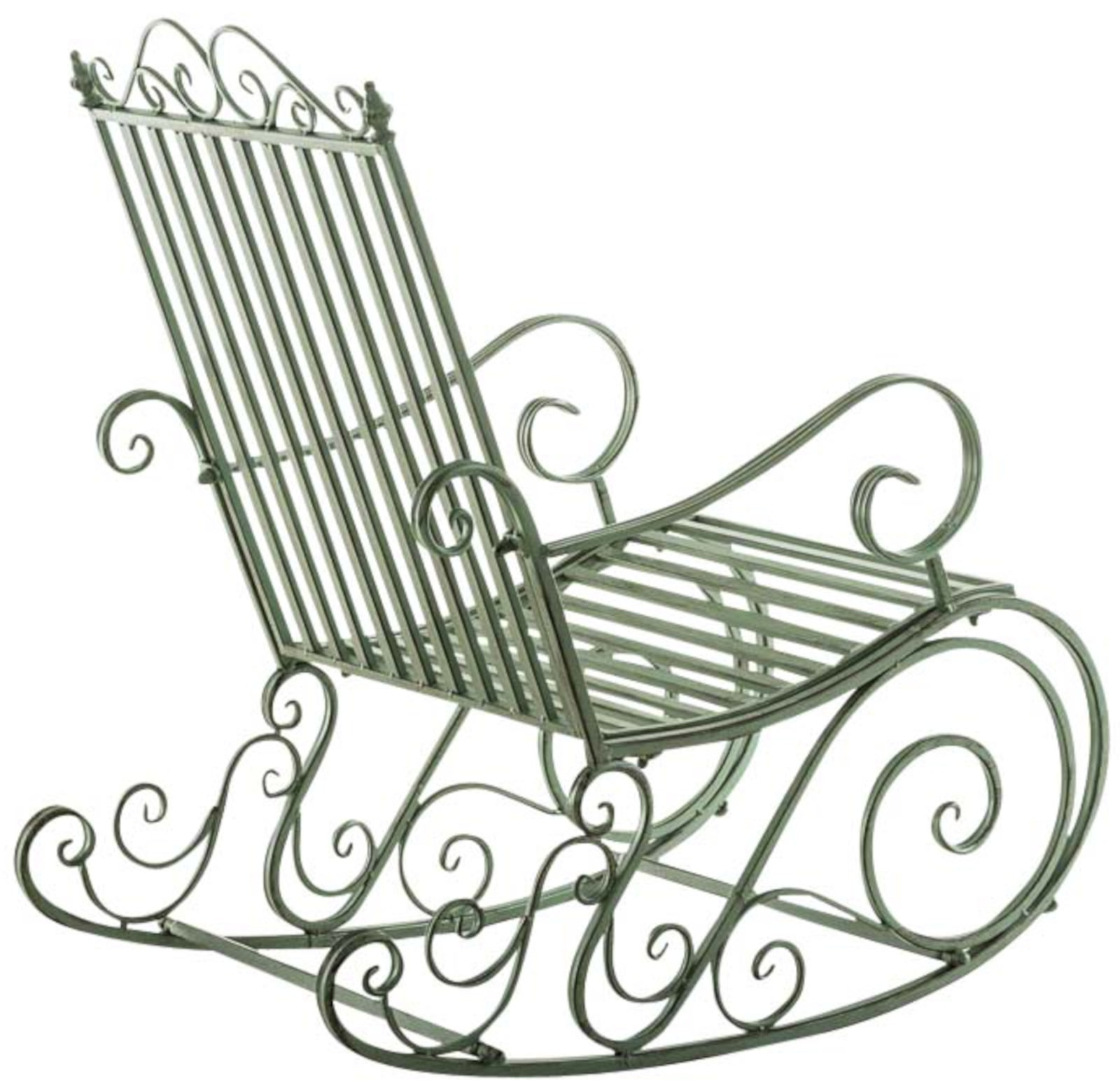 Lot de 2 Fauteuils à bascule d'extérieur Smilla en fer forgé
