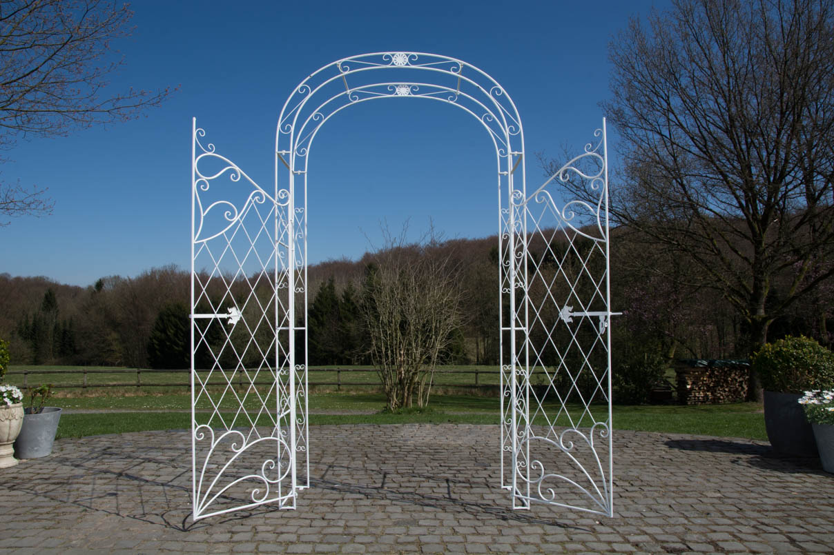 Arche à rosiers en fer Melissa avec porte