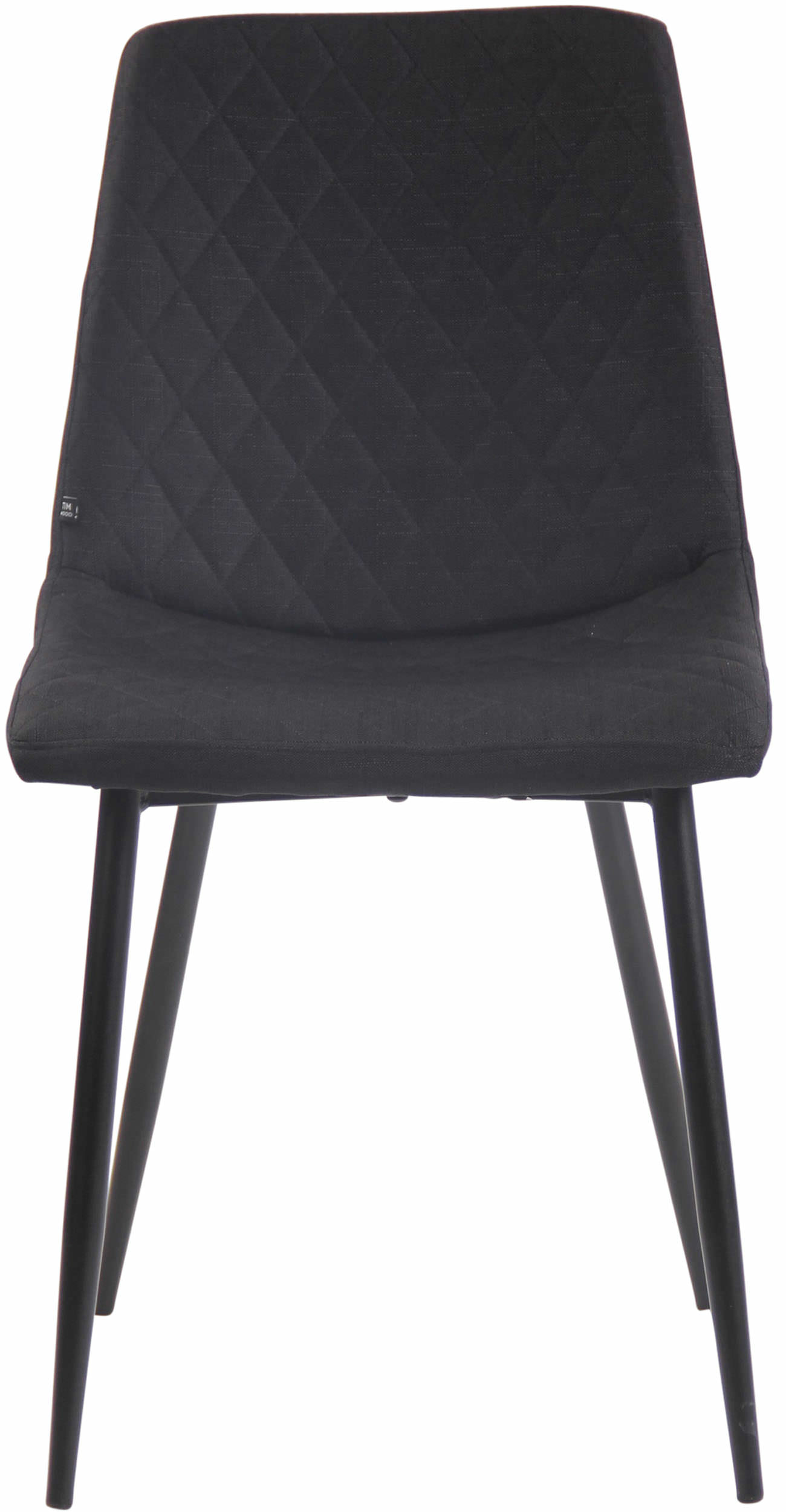 Lot de 4 chaises de salle à manger Telde en tissu avec Piètement en Métal noir mat
