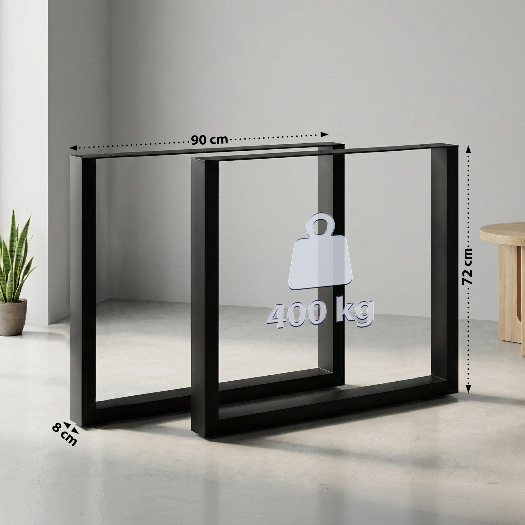 Lot de 2 pieds de table Ilkan
