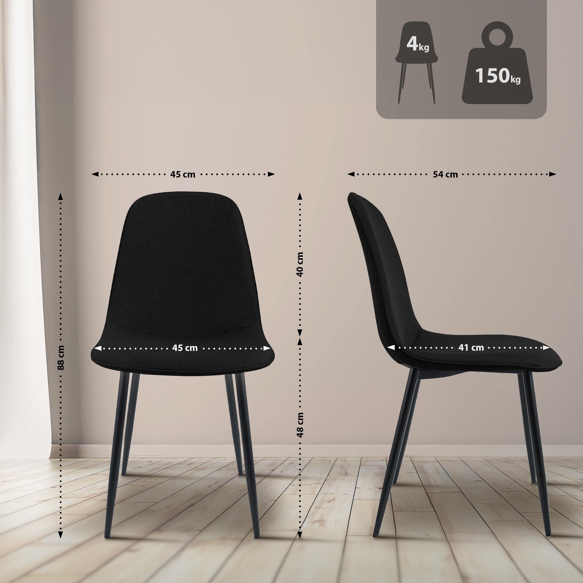 Lot de 2 chaises de salle à manger Maryam