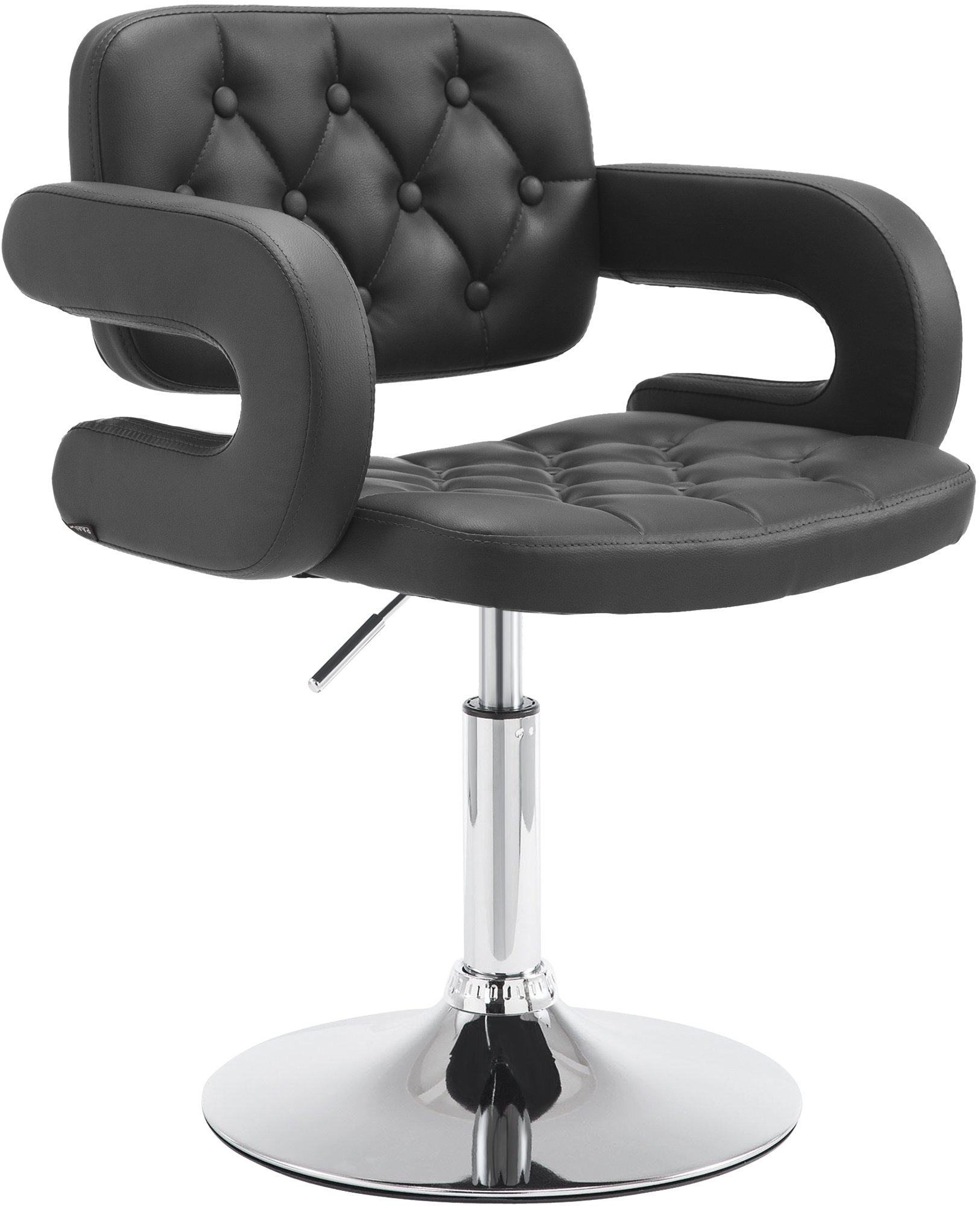 Chaise Lounge Dublin Similicuir - Piètement avec colonne centrale en métal chromé