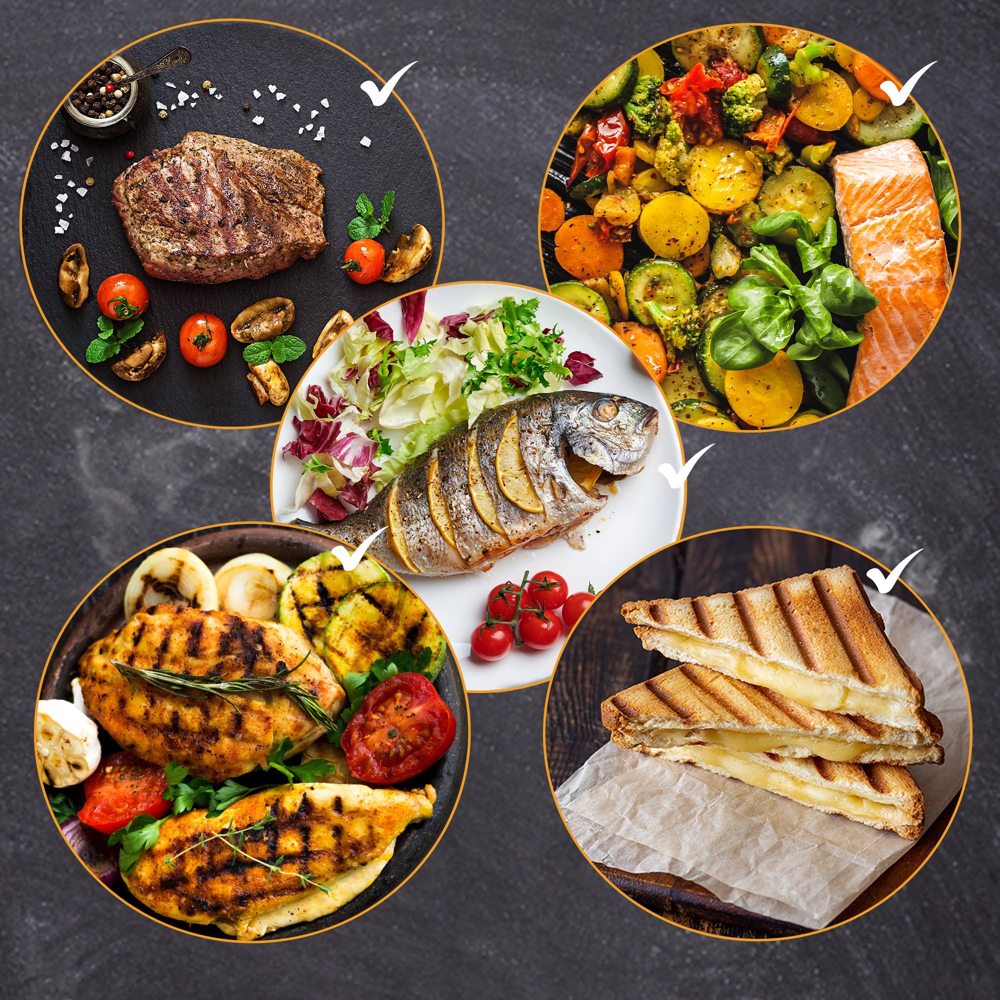 Ensemble de grilles de cuisson en fonte pour barbecue