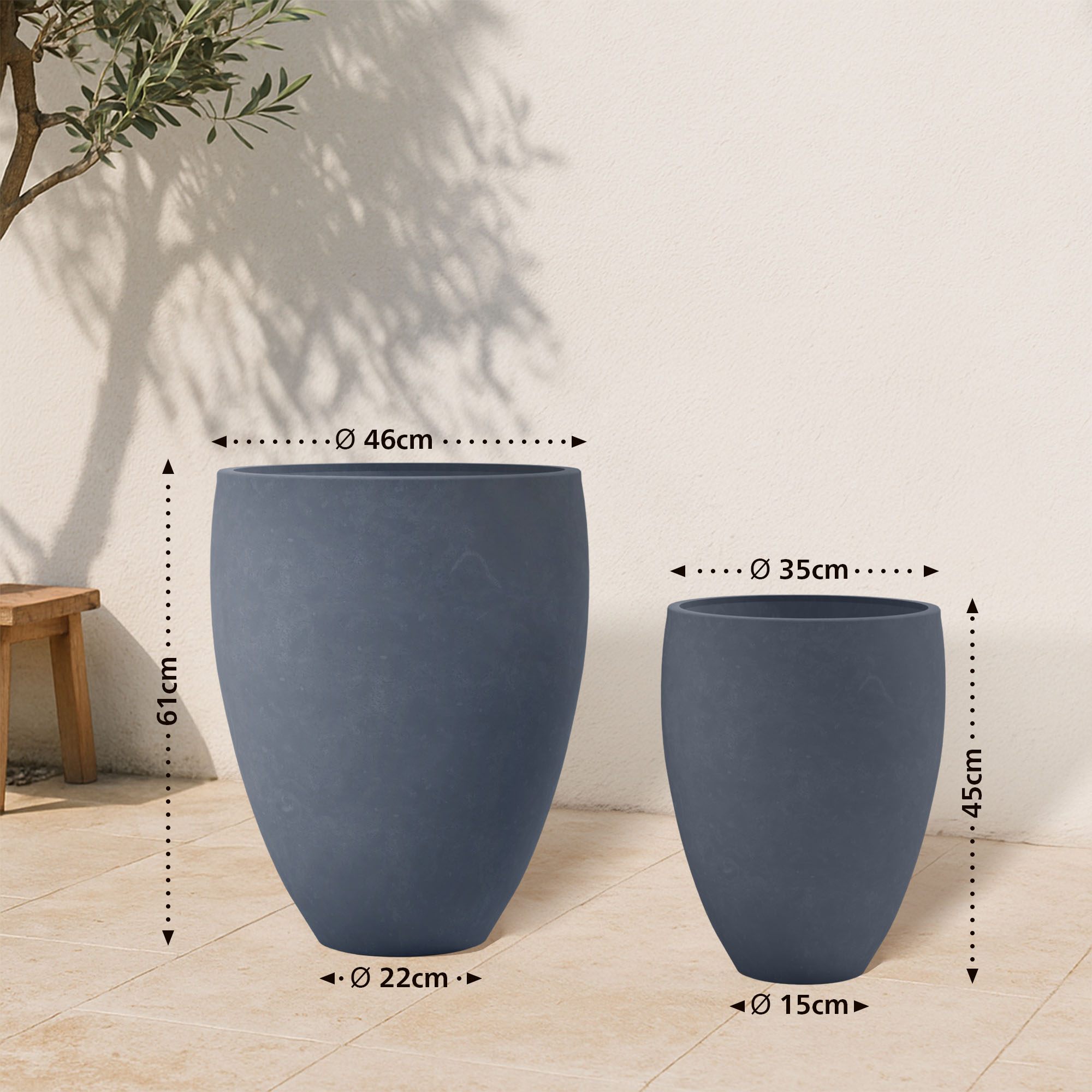Set de 2 bacs à plantes 2