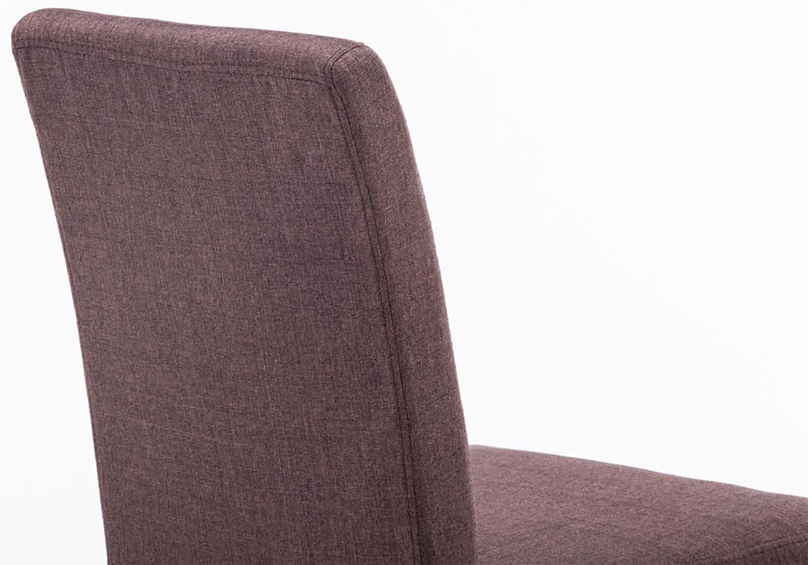 Lot de 4 Chaises de salle à manger Ina Tissu avec pieds en Bois